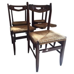 Guillerme et Chambron Set of Six Dining Chairs