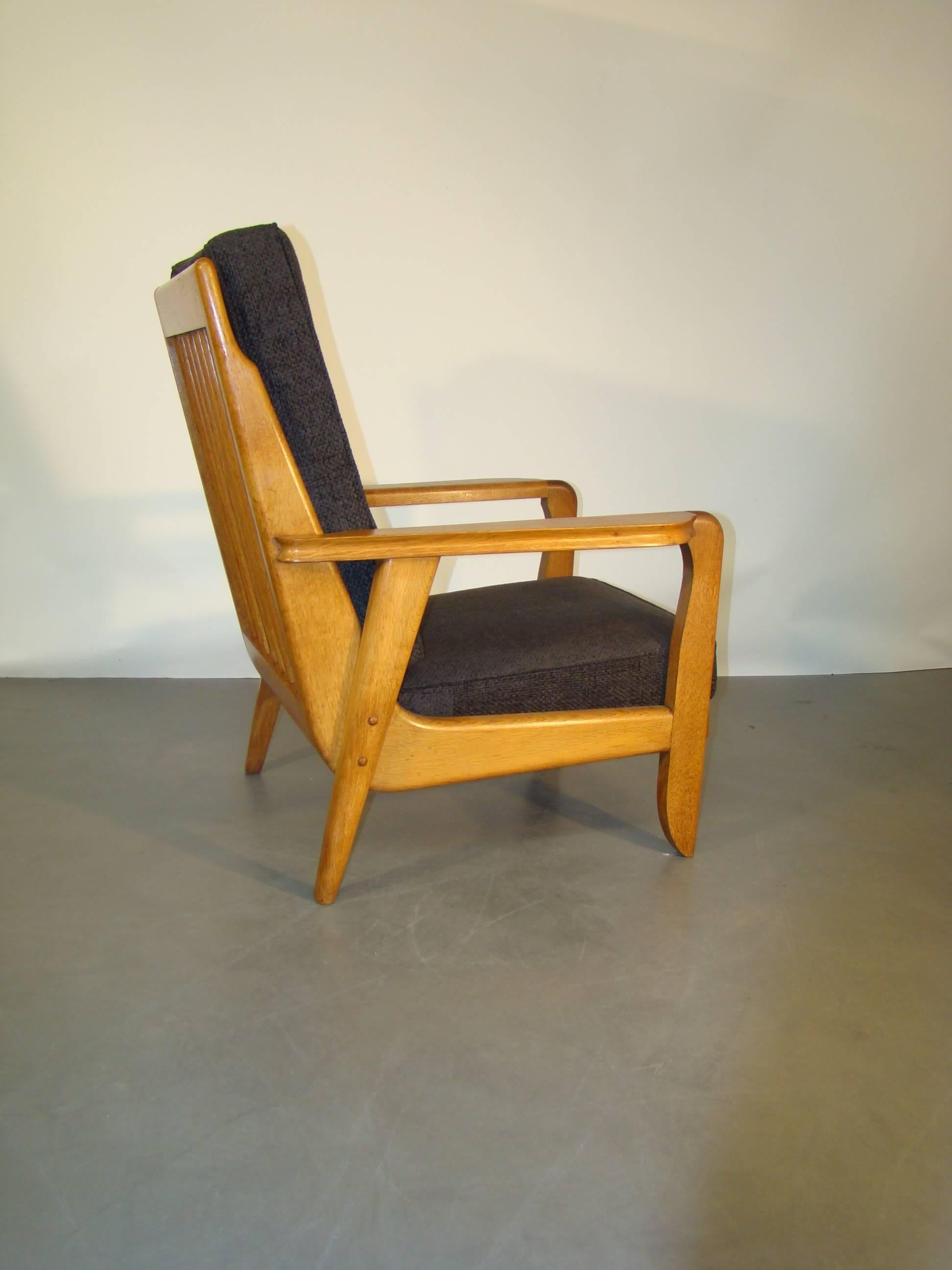 Guillerme et Chambron Pair of 1950s Armchairs 1
