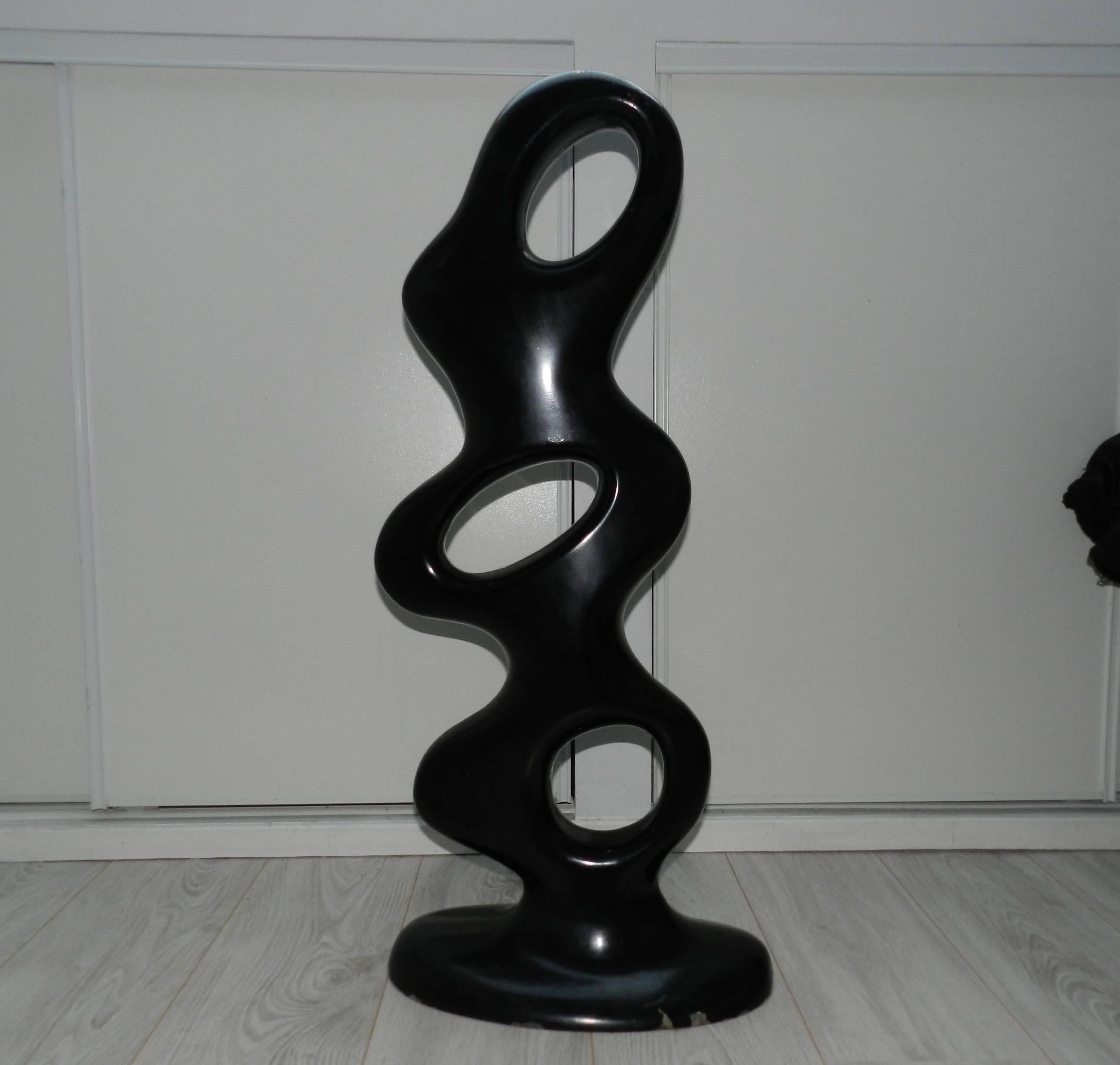 Mid-Century Modern Decorative Piece of Art, circa 1970, Lacquered Metal For Sale