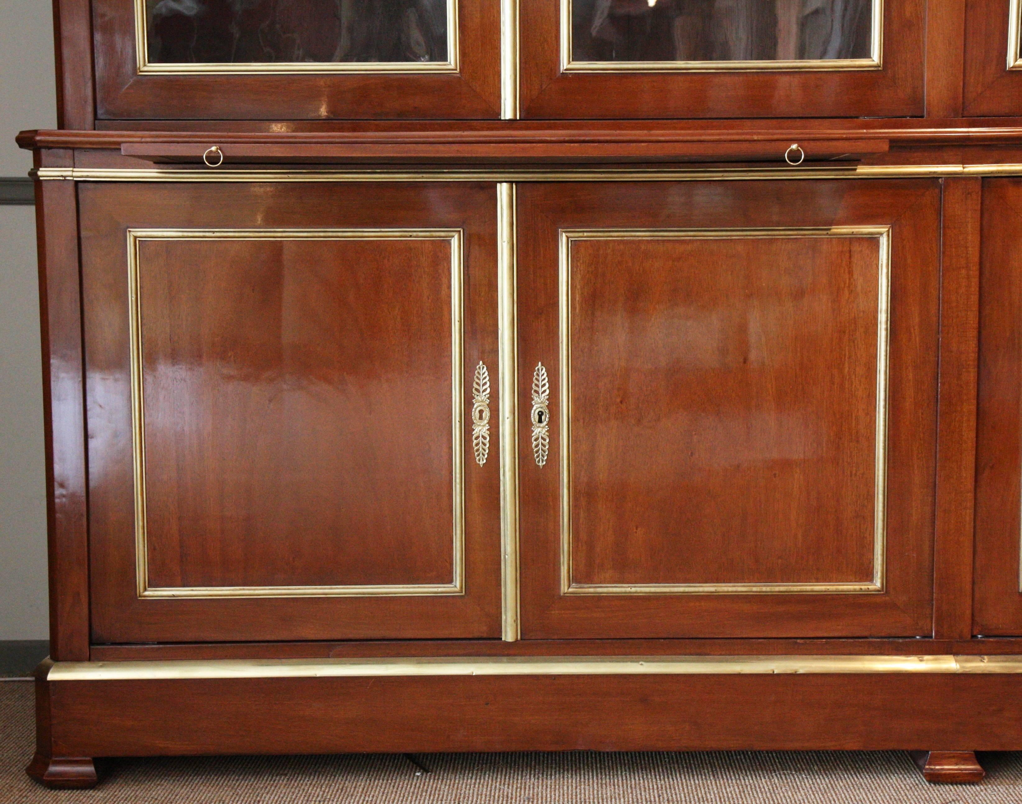 Louis Philippe Large 19th Century Mahogany Library Bookcase