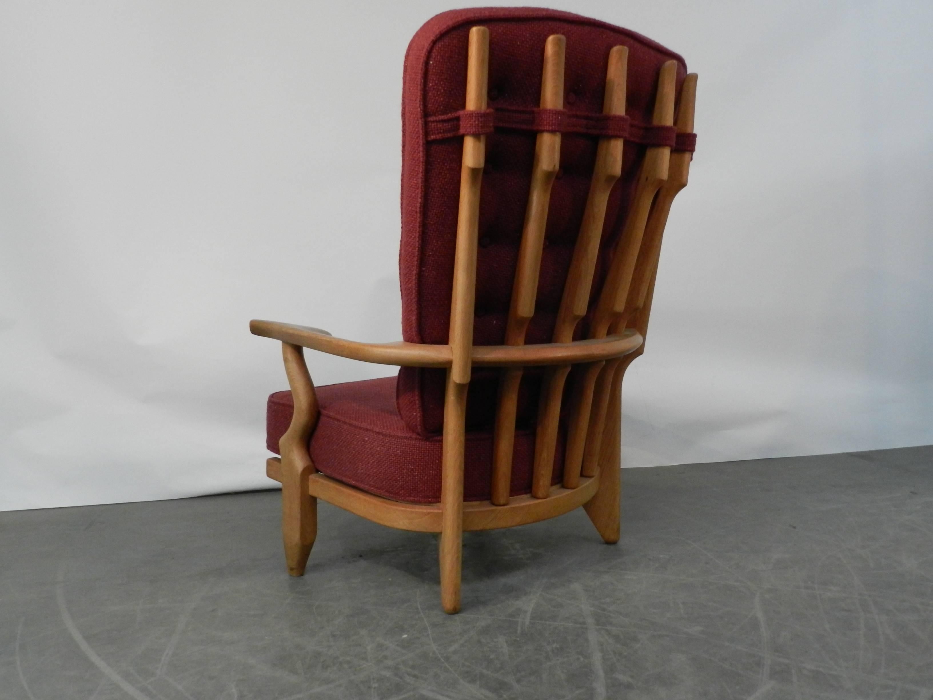Guillerme & Chambron, Pair of Oak Armchairs 