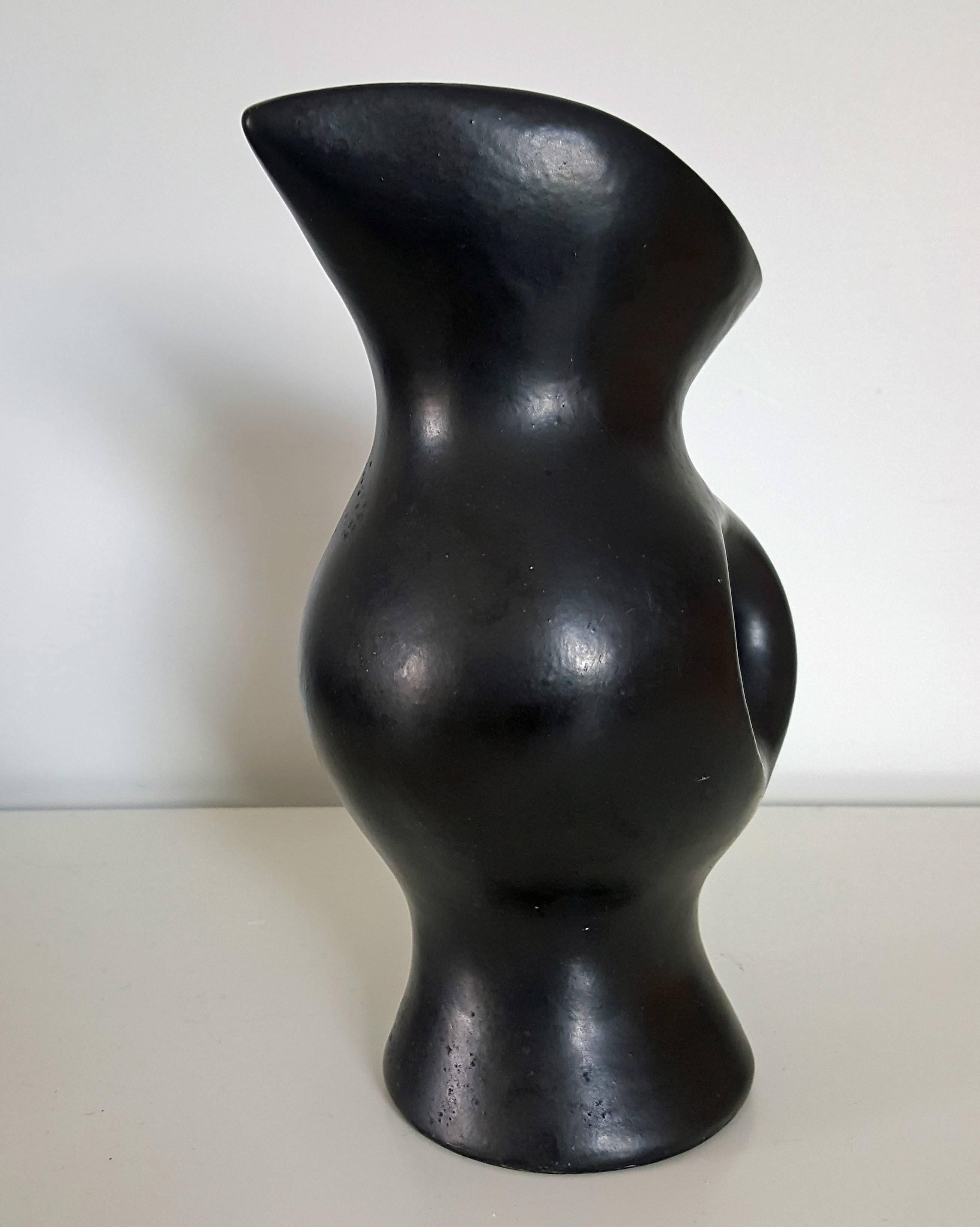 Georges Jouve, ( in the style of ) ceramic pitcher. Signed.