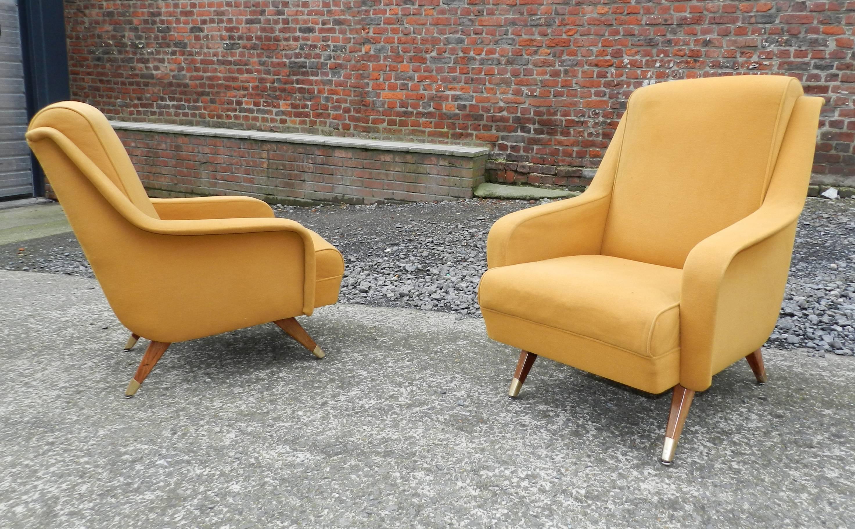 ERTON , Pair of vintage armchairs, circa 1950.
Fully original.