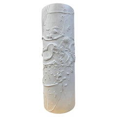 Vaso in ceramica bianca di Werner Schreib per Rosenthal