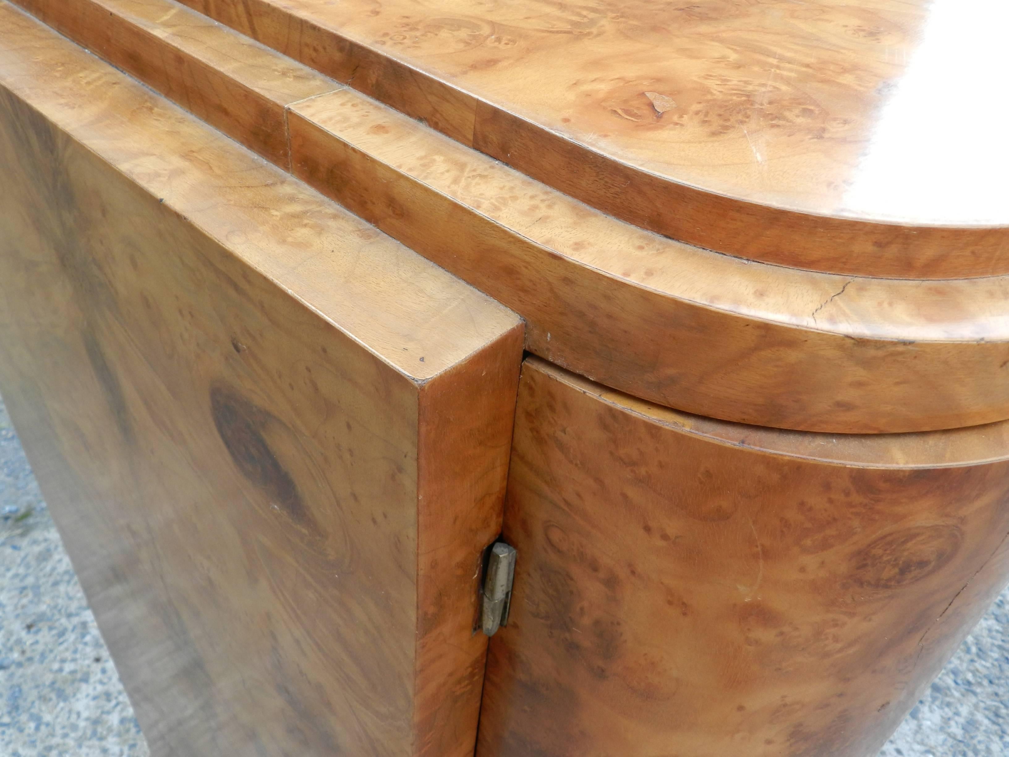 Art Deco Burled Elm Buffet 1