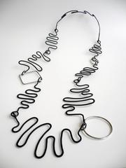 Silver and Iron Sautoir Necklace