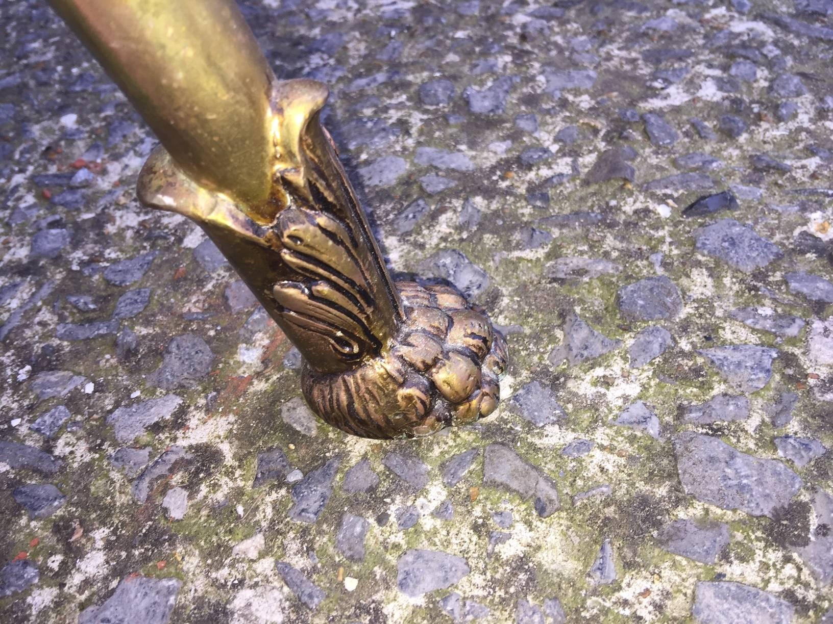 Français Siege Curule Art Déco En Laiton Et Bronze Vers 1950