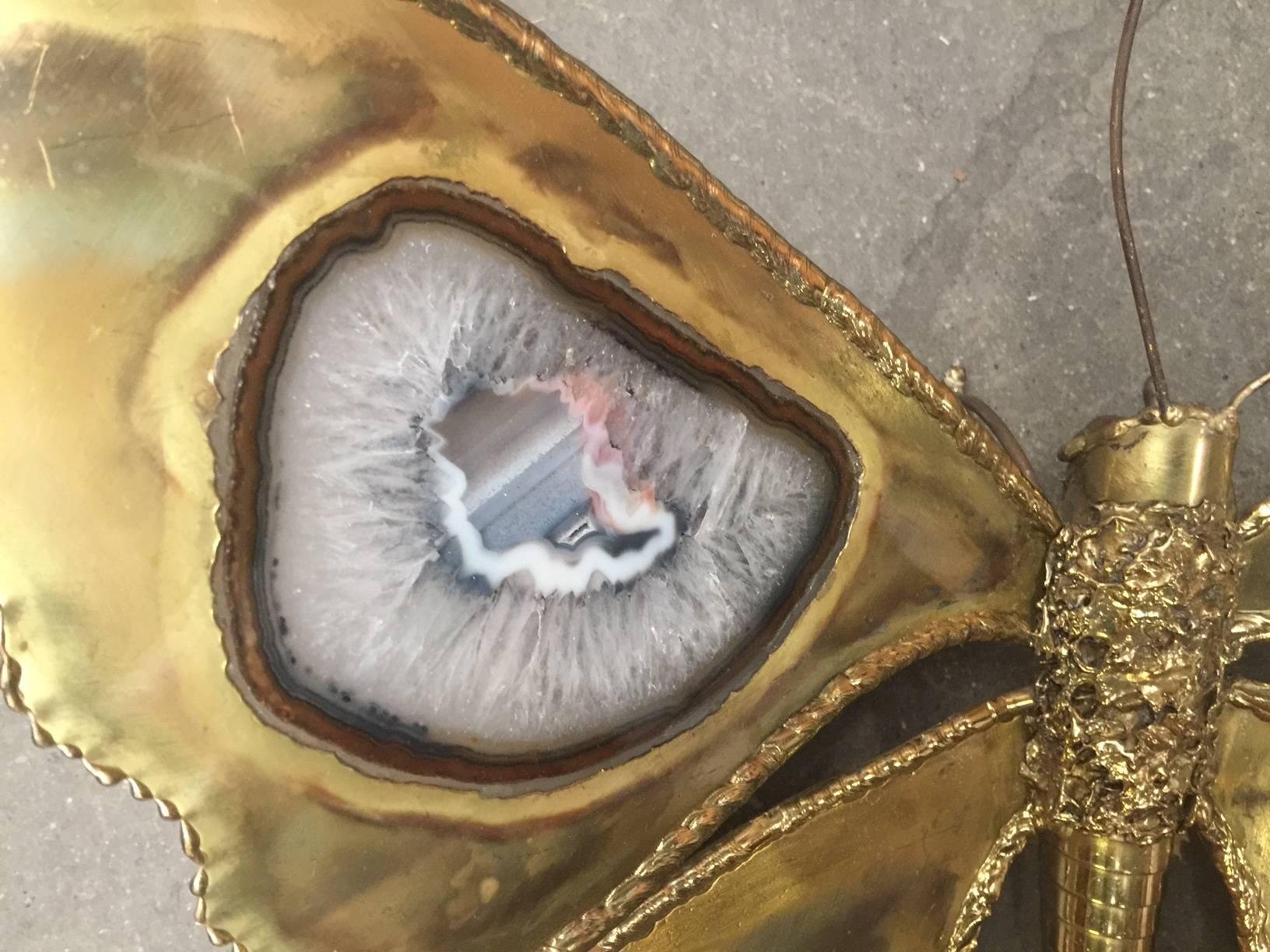 French Impressive Butterfly Sconce by Henri Fernandez, Atelier Jacques Duval-Brasseur