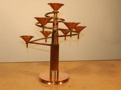 Paire de candélabres et bougeoirs de 1970, luminaires à bougies