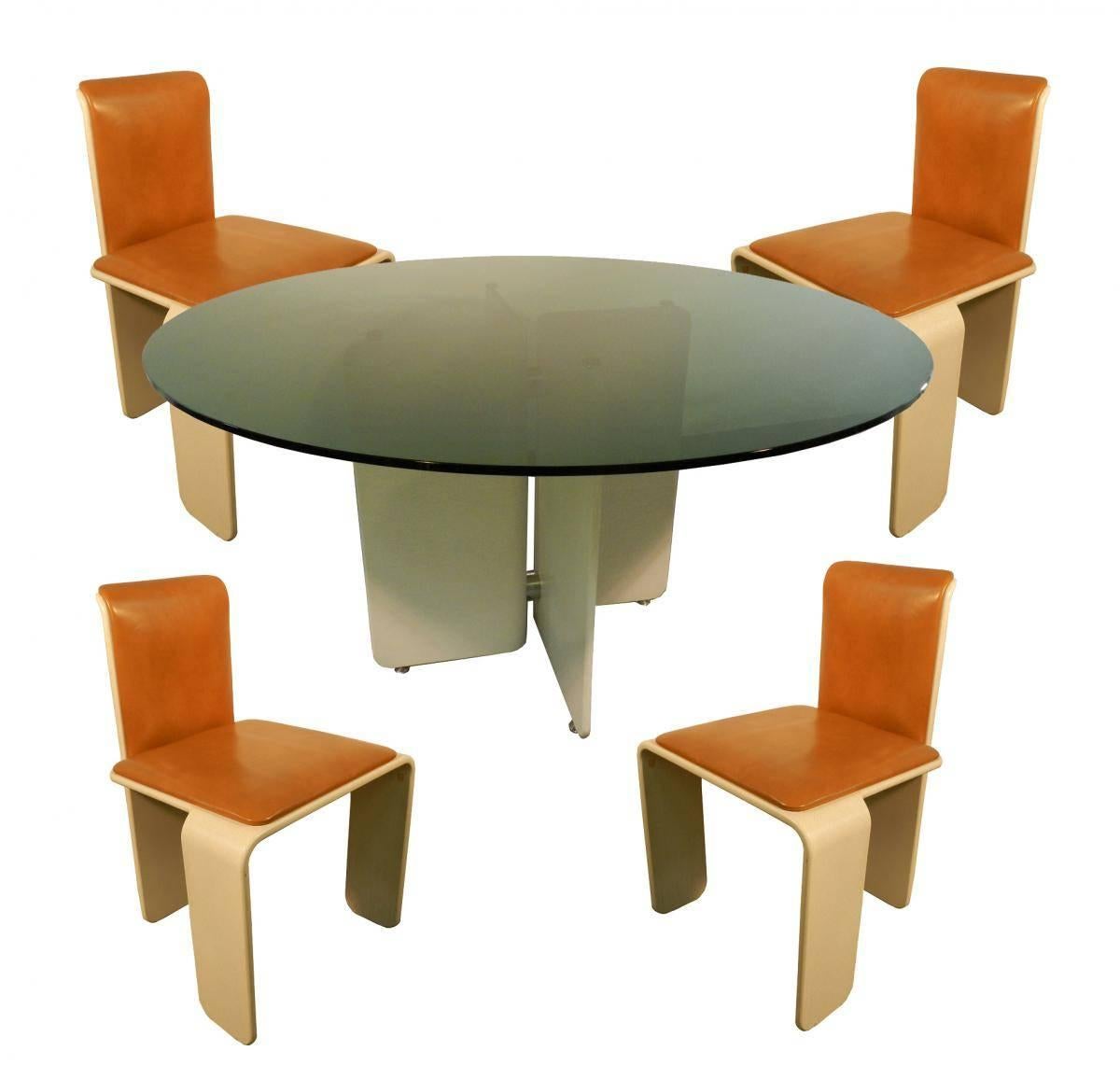 Set of Thermoformed Wood Dining Room, circa 1960, Prototype For Sale