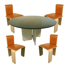 Used Set of Thermoformed Wood Dining Room, circa 1960, Prototype