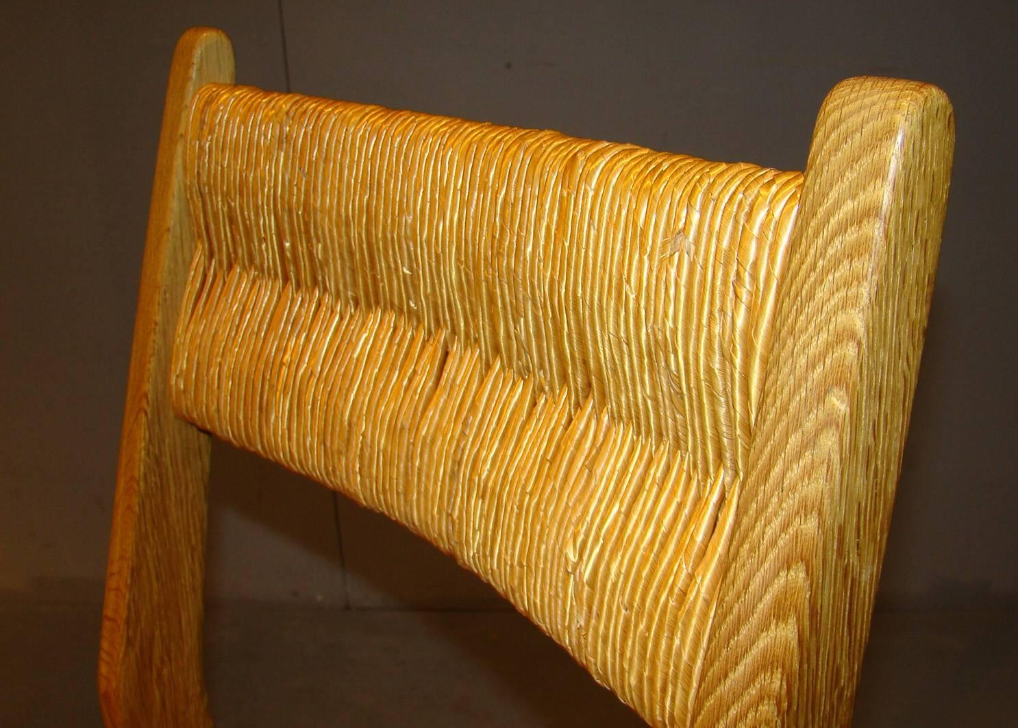 Guillerme et Chambron, Set di sei sedie in Oak, Edition Votre Maison, 1960 In condizioni buone in vendita a Saint-Ouen, FR