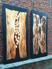 Yves Rhaye, Pair of Panel  Paintings, circa 1970