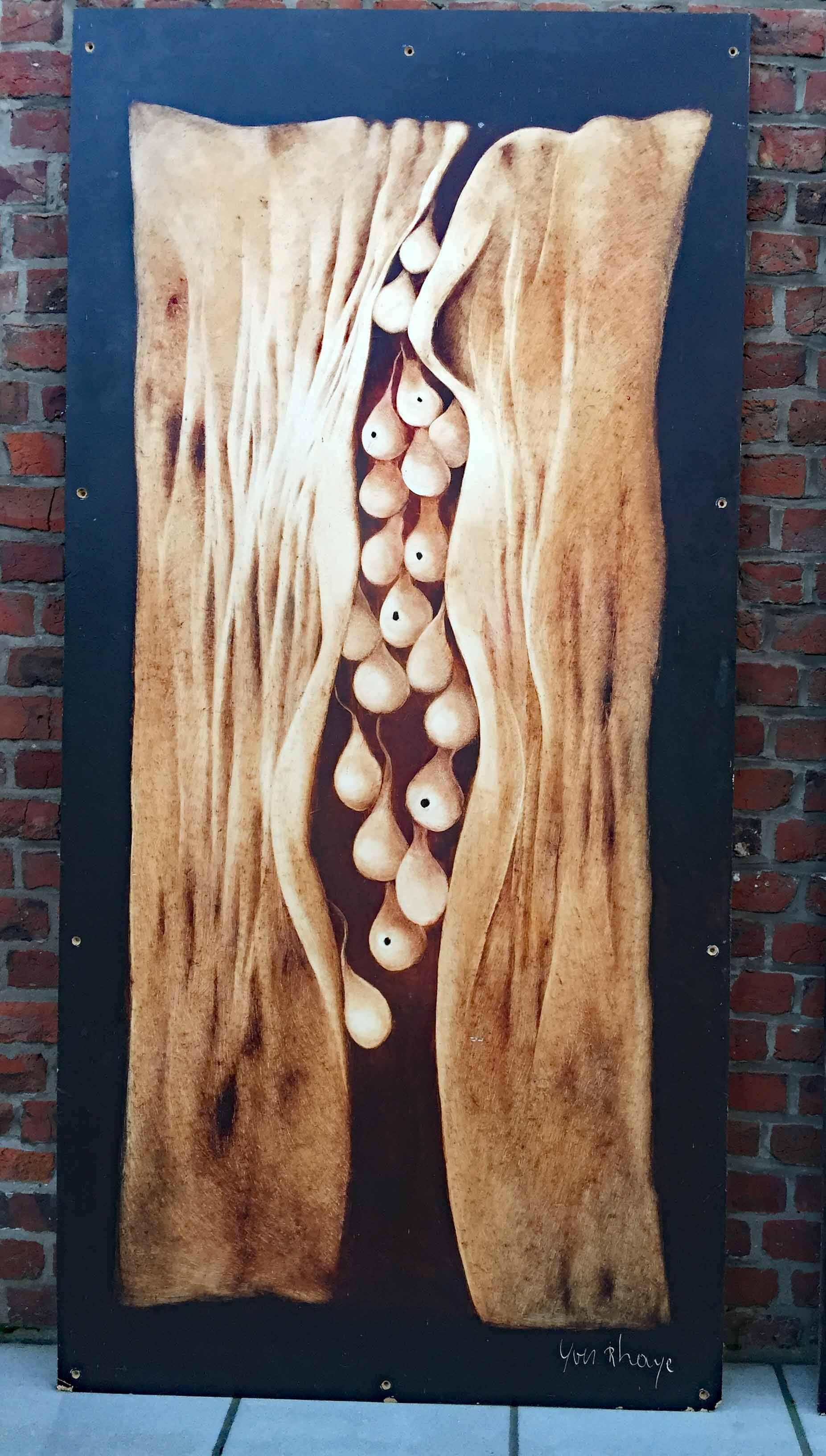 Moderno Yves Rhaye, Coppia di pannelli  Dipinti, circa 1970 in vendita