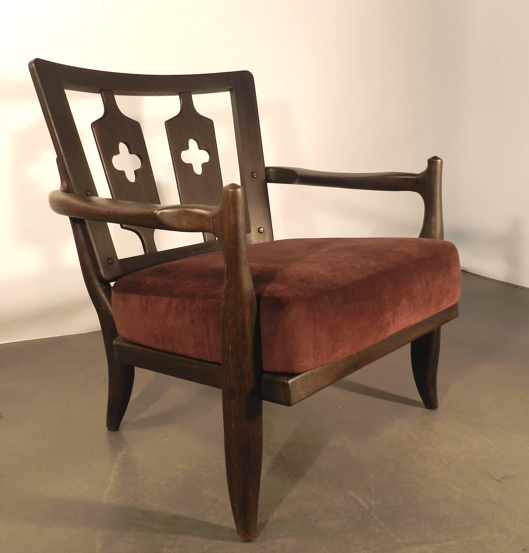 Guillerme and Chambron, oak armchair 