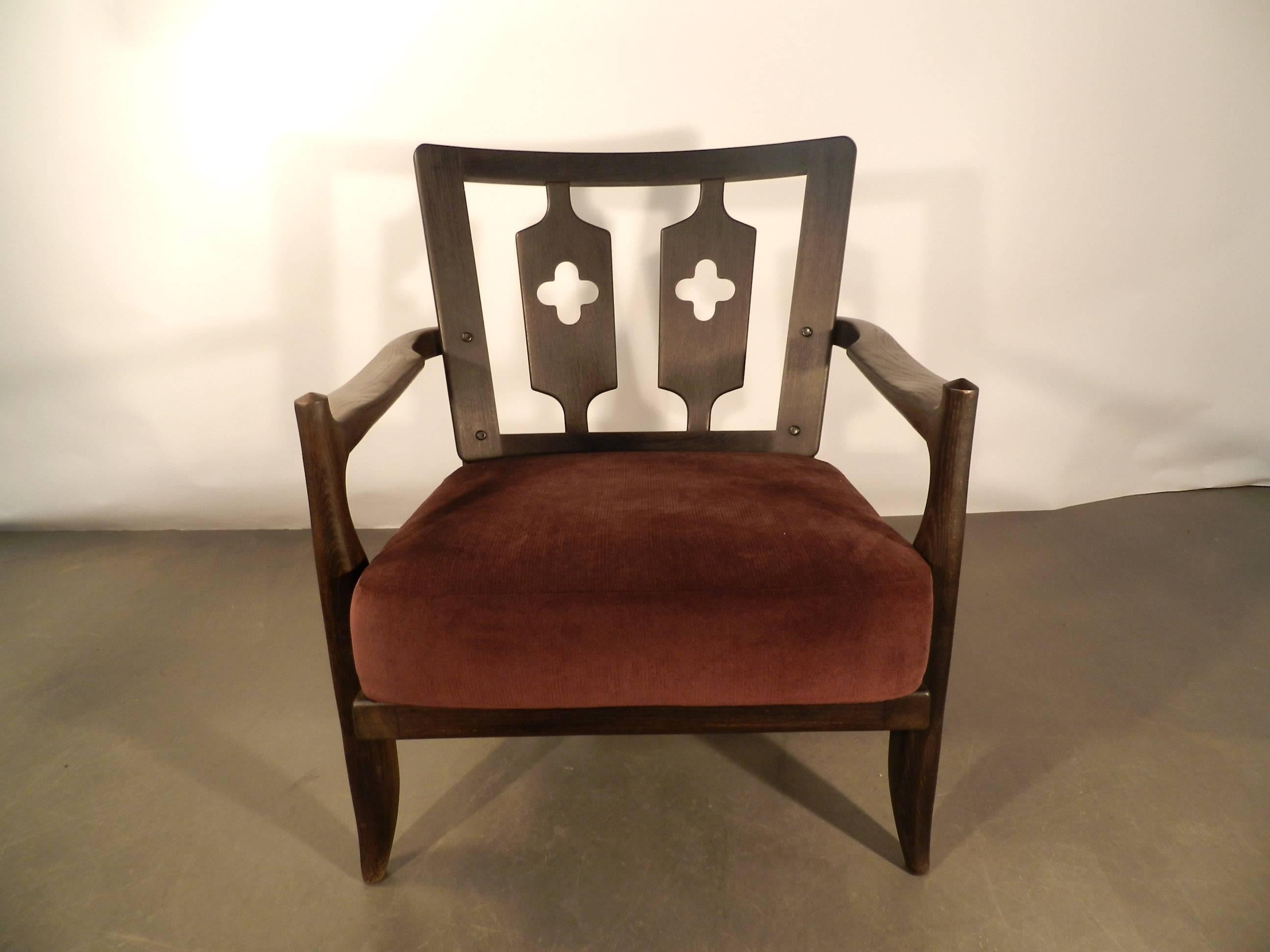 Guillerme and Chambron, Oak Armchair 