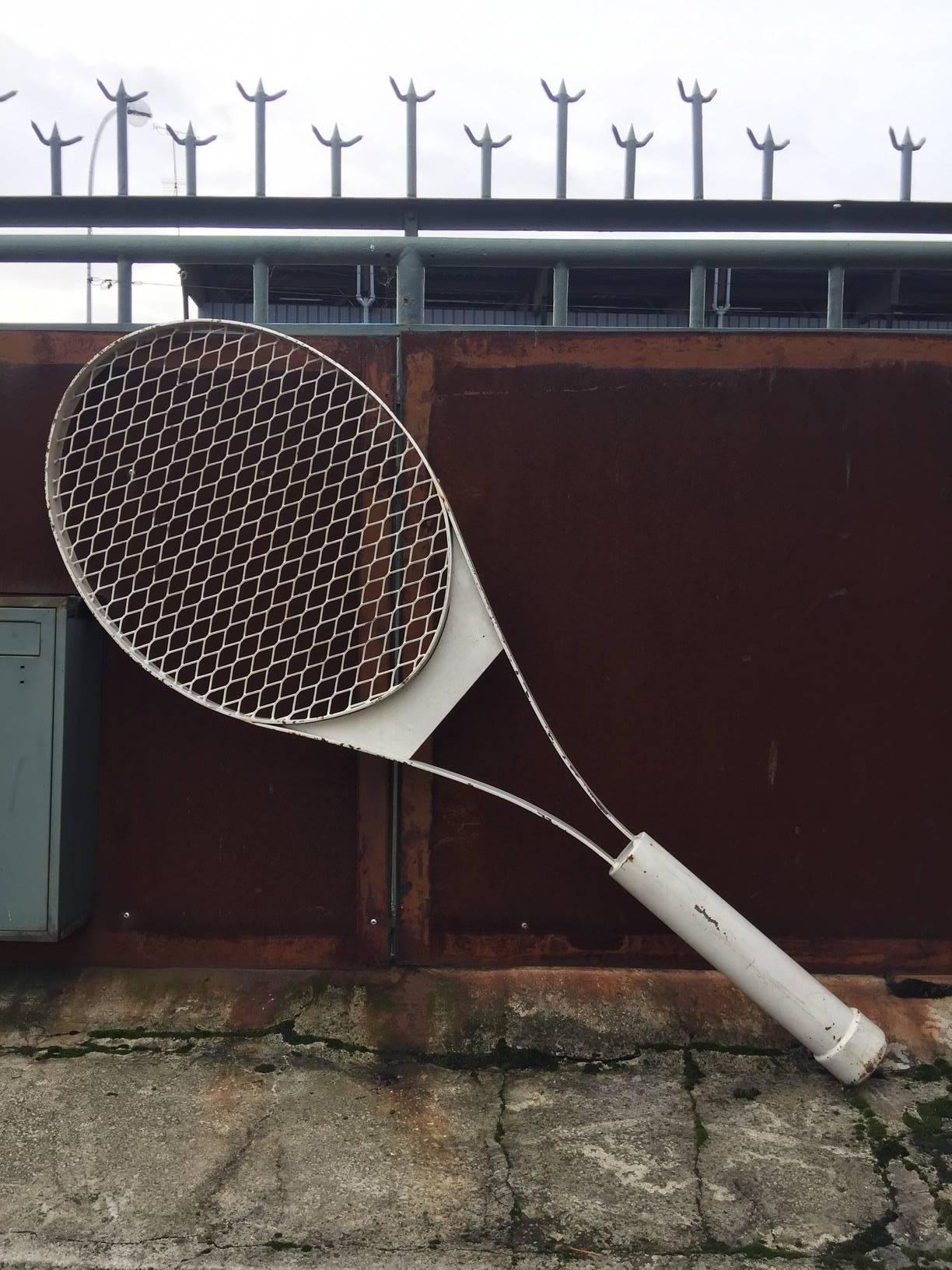 Decorative Wrought Iron Tennis Racket For Sale at 1stDibs | iron racket ...