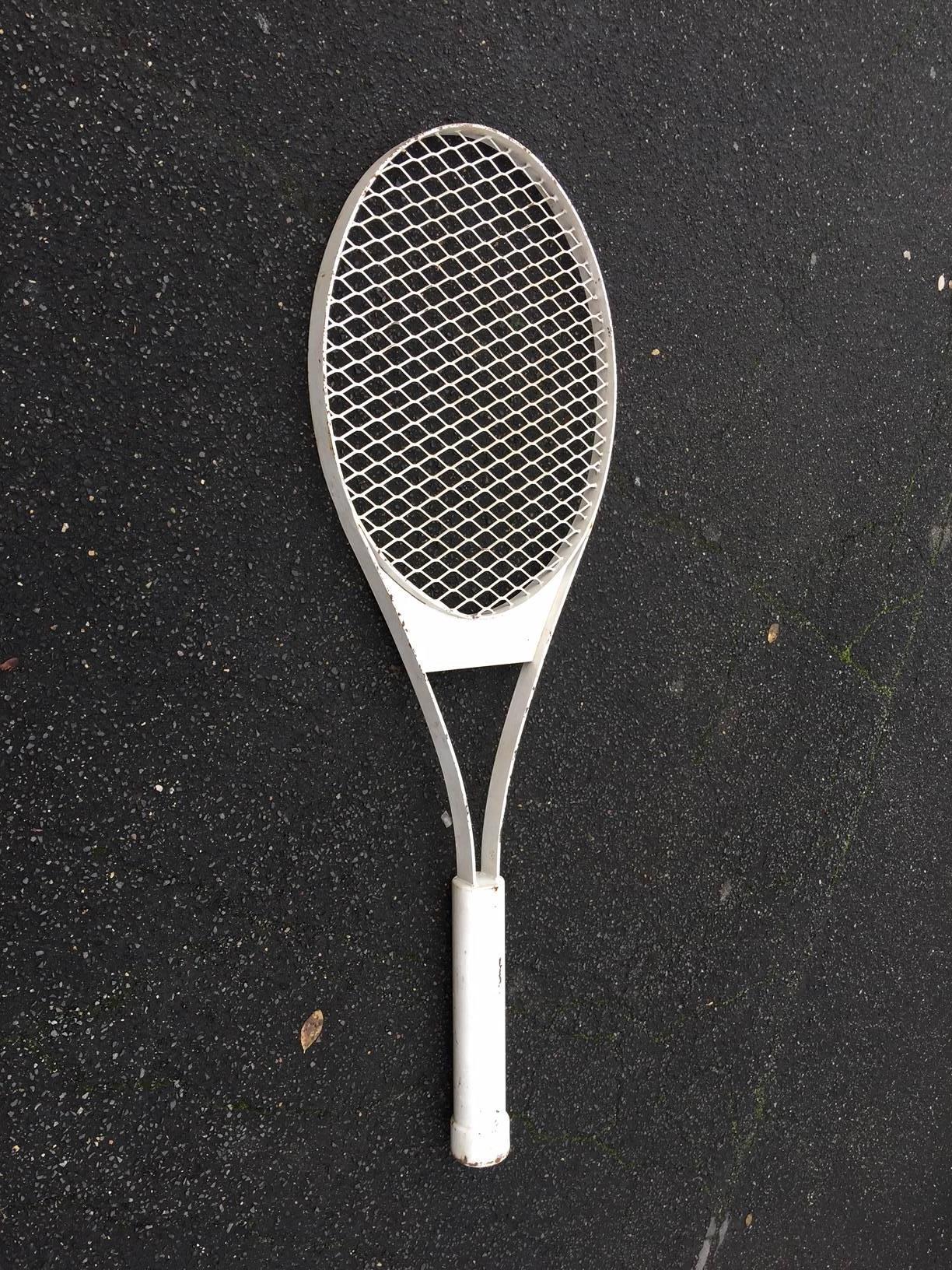 Decorative Wrought Iron Tennis Racket For Sale at 1stDibs | iron racket ...