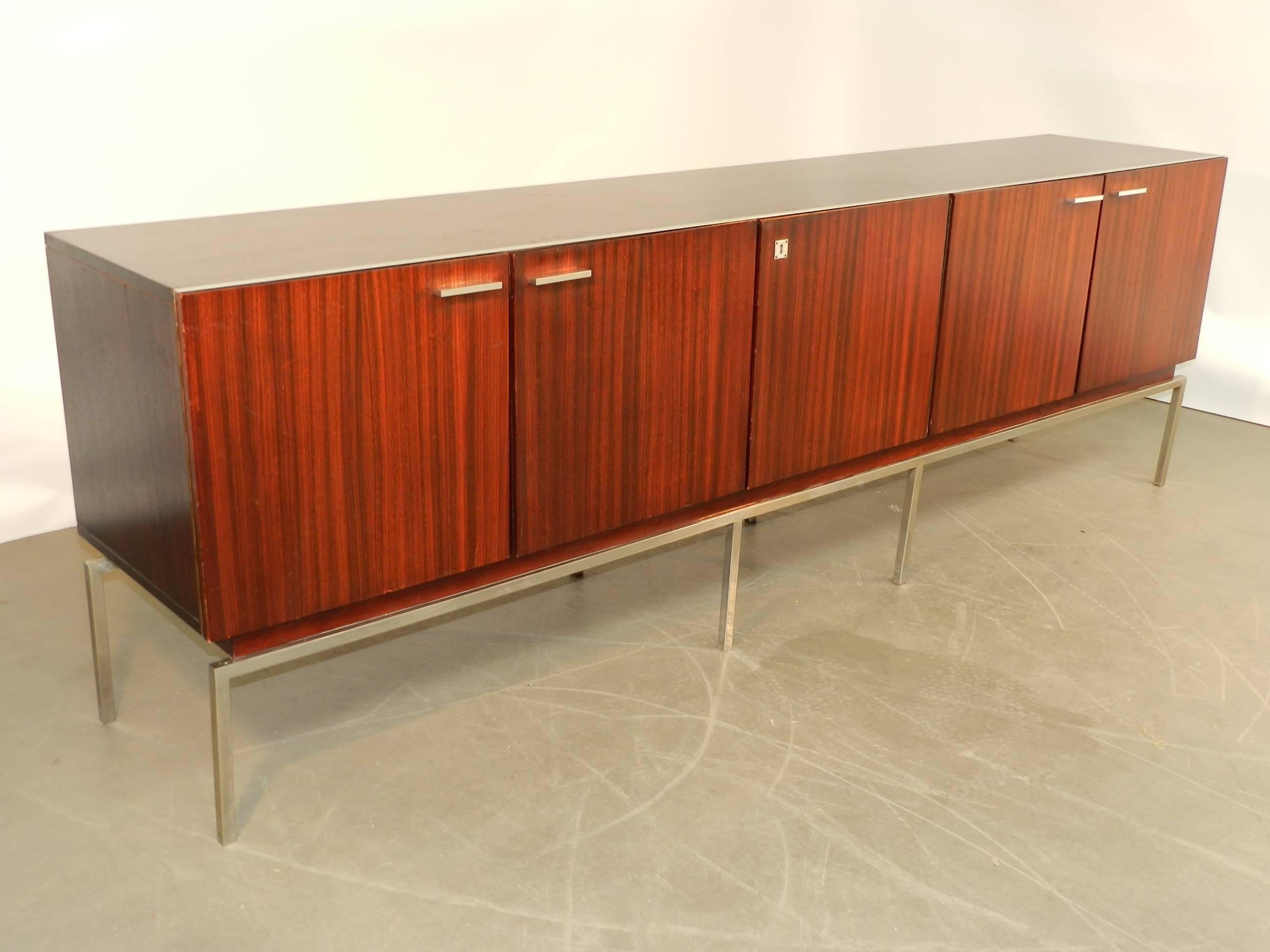 Mid-20th Century Large 1960, Mahogany Veneer Sideboard