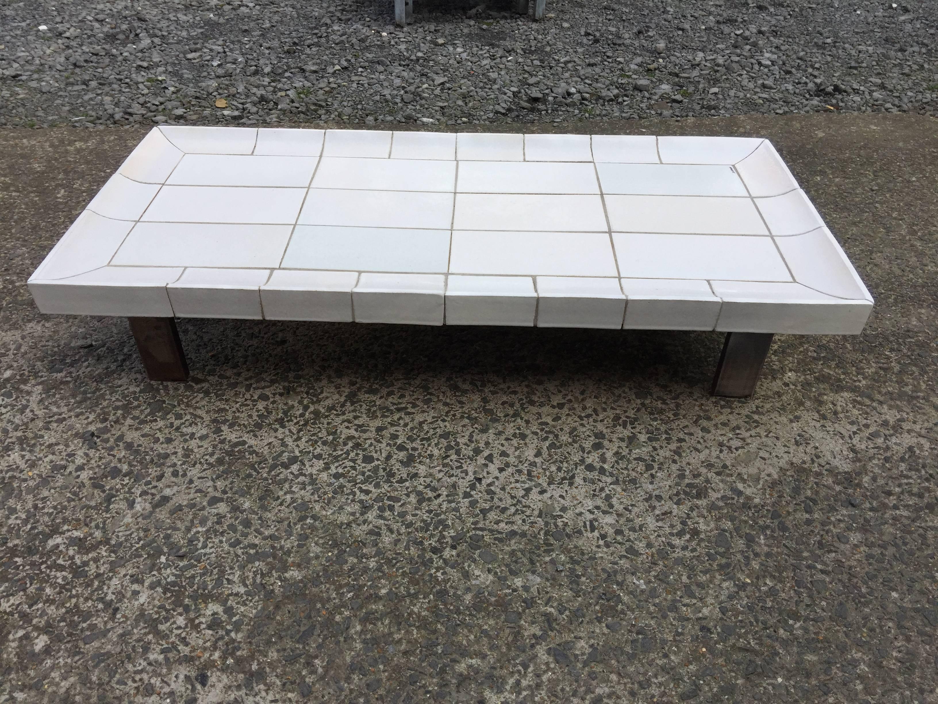 Steel Roger Capron, Ceramic Table Model 