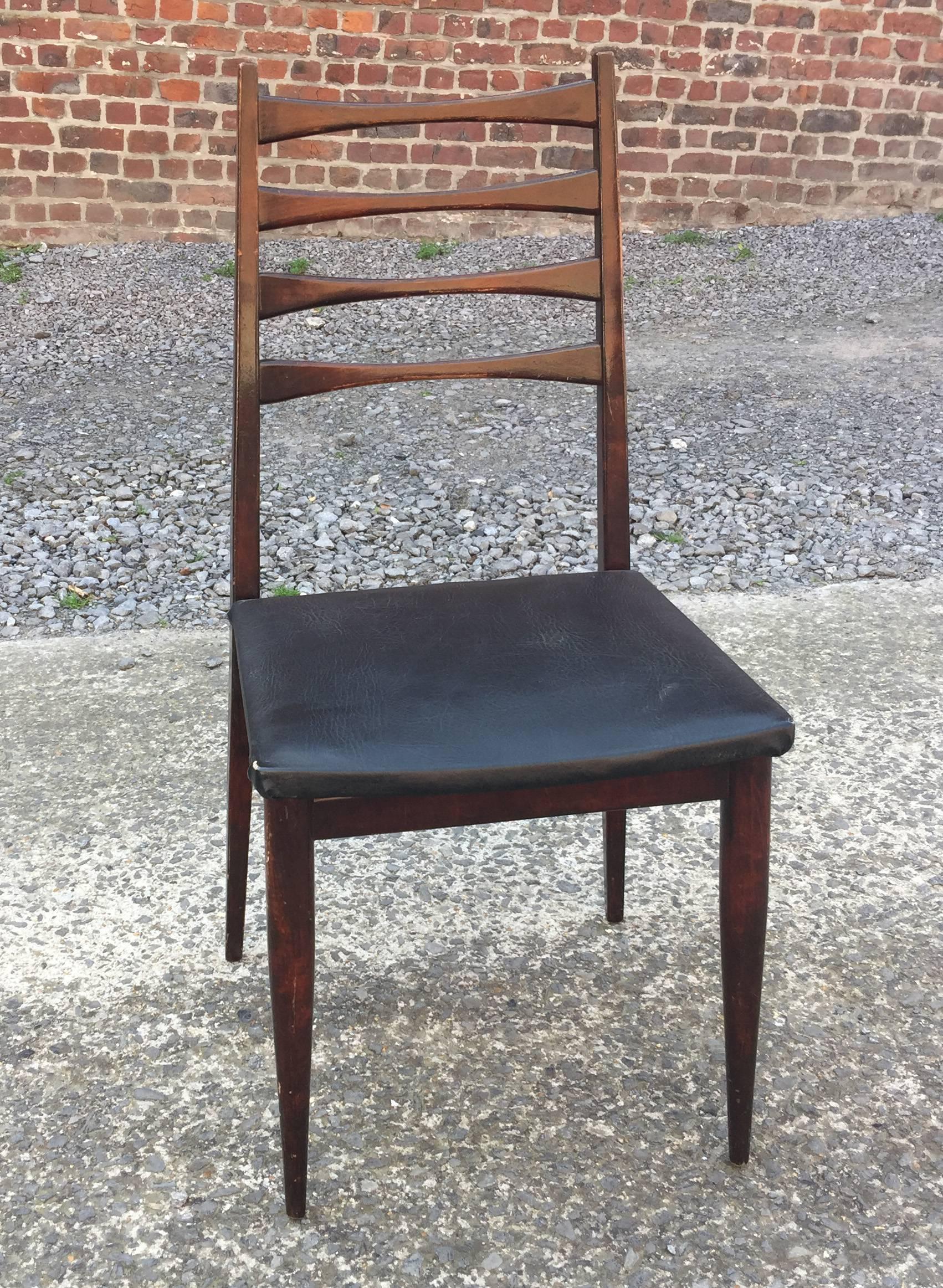 European Suite of 6 Scandinavian Style Chairs, circa 1960 For Sale