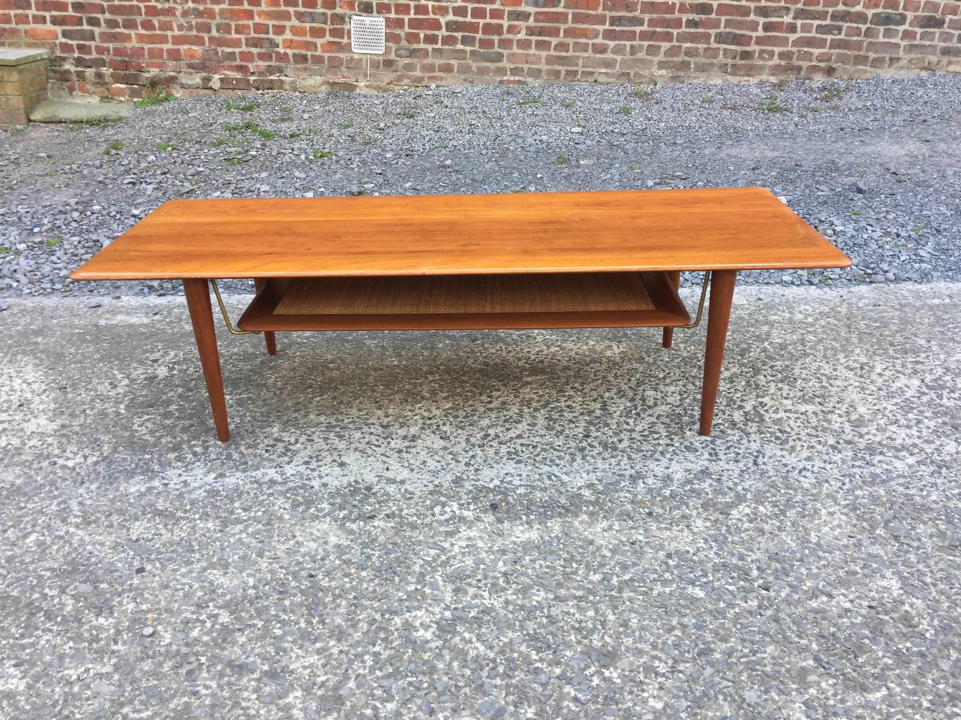 Mid-Century Modern Peter Hvidt Solid Teak Coffee or Cocktail Table for France & Sons For Sale