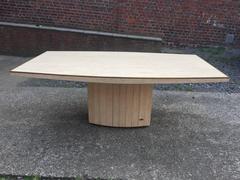 Jean Charles, Large Table in Travertine circa 1980, Signed