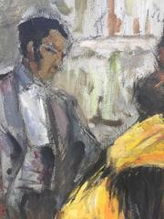 Art Deco Painting of Spanish Dancer by Yves Diey