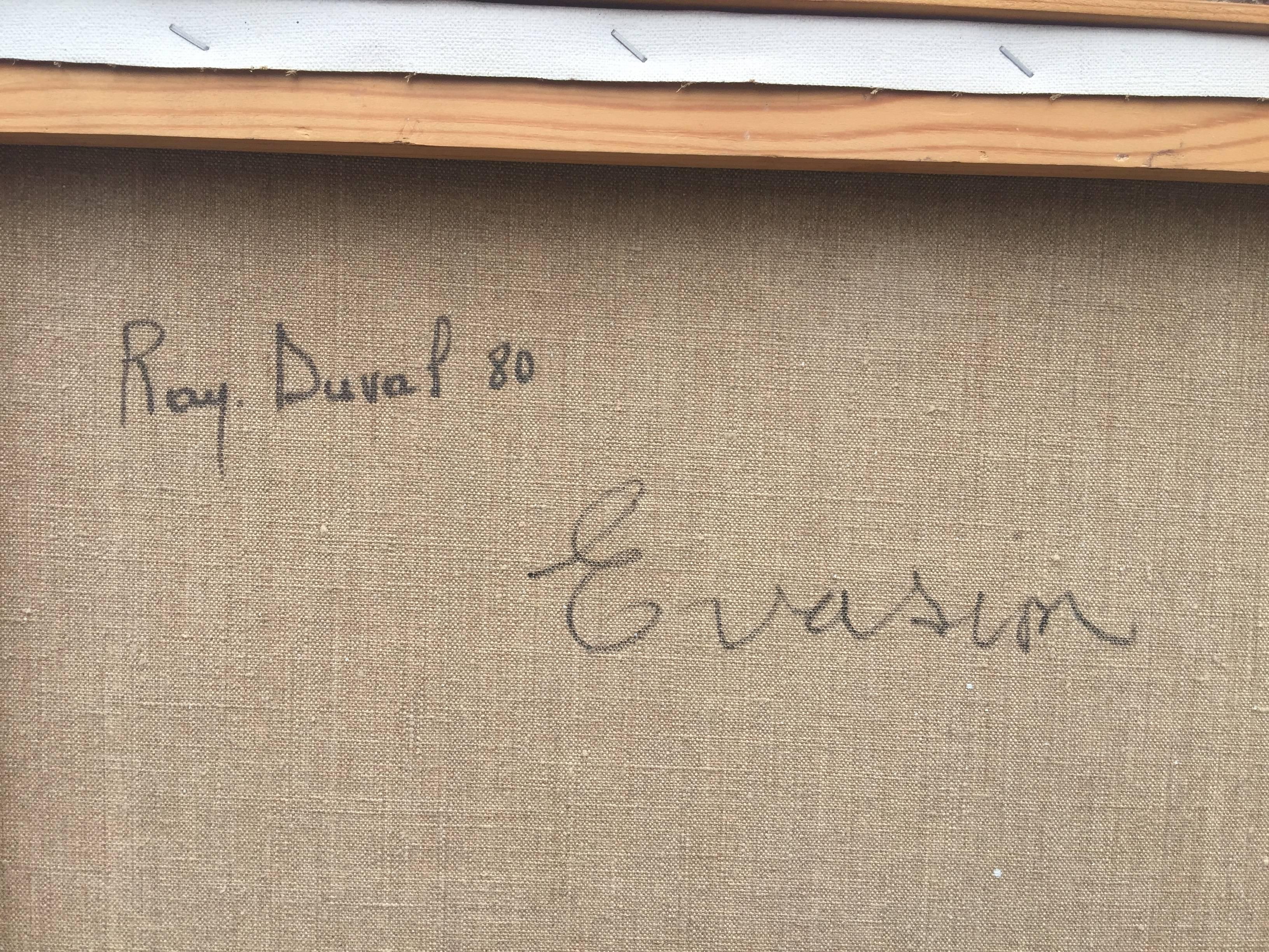 Raymonde Duval, „Evasion“, Öl auf Leinwand Signiert und datiert, 1980 (Ende des 20. Jahrhunderts) im Angebot