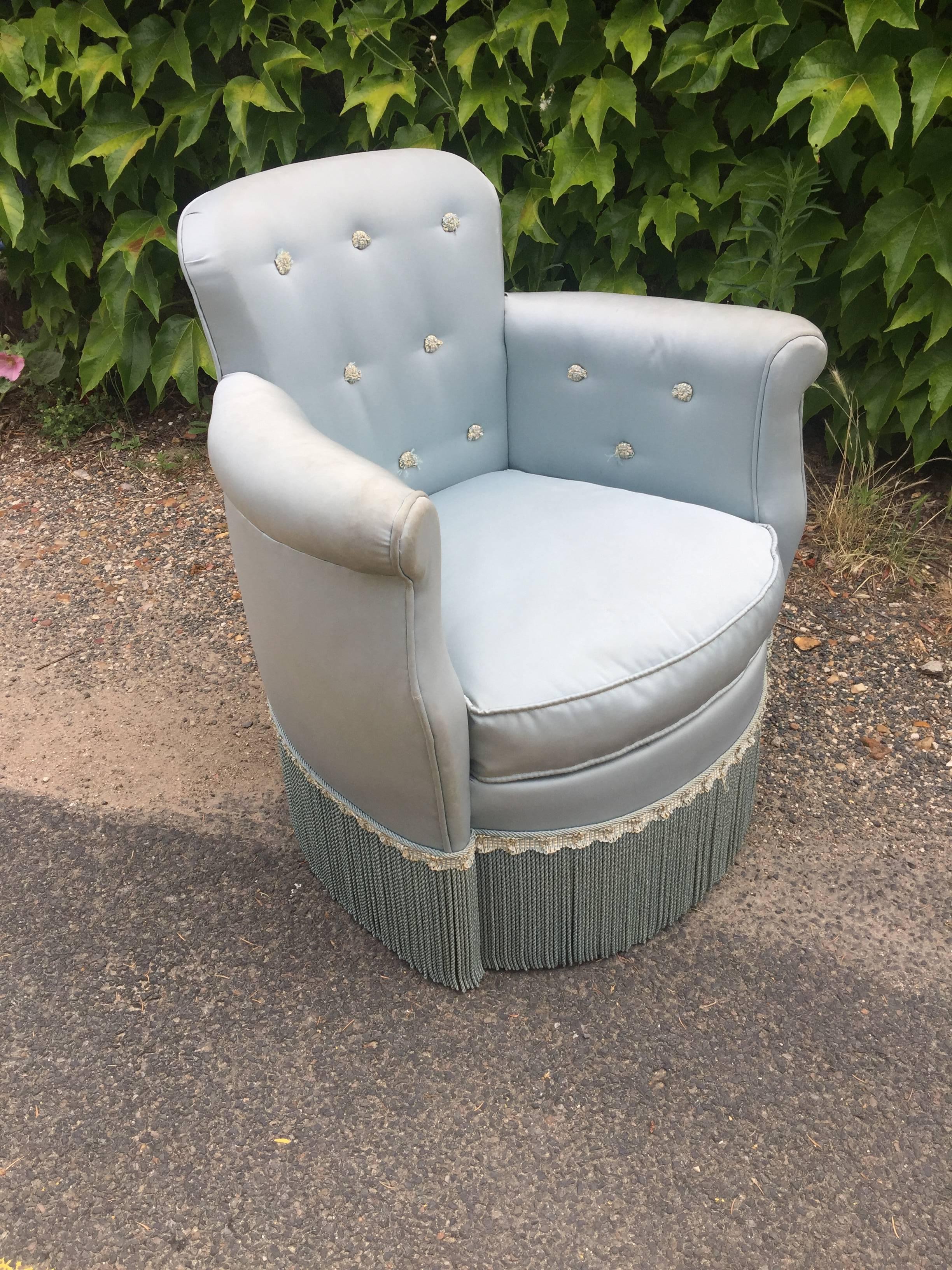 French Pair of Art Deco Armchairs in the Style of André Arbus For Sale