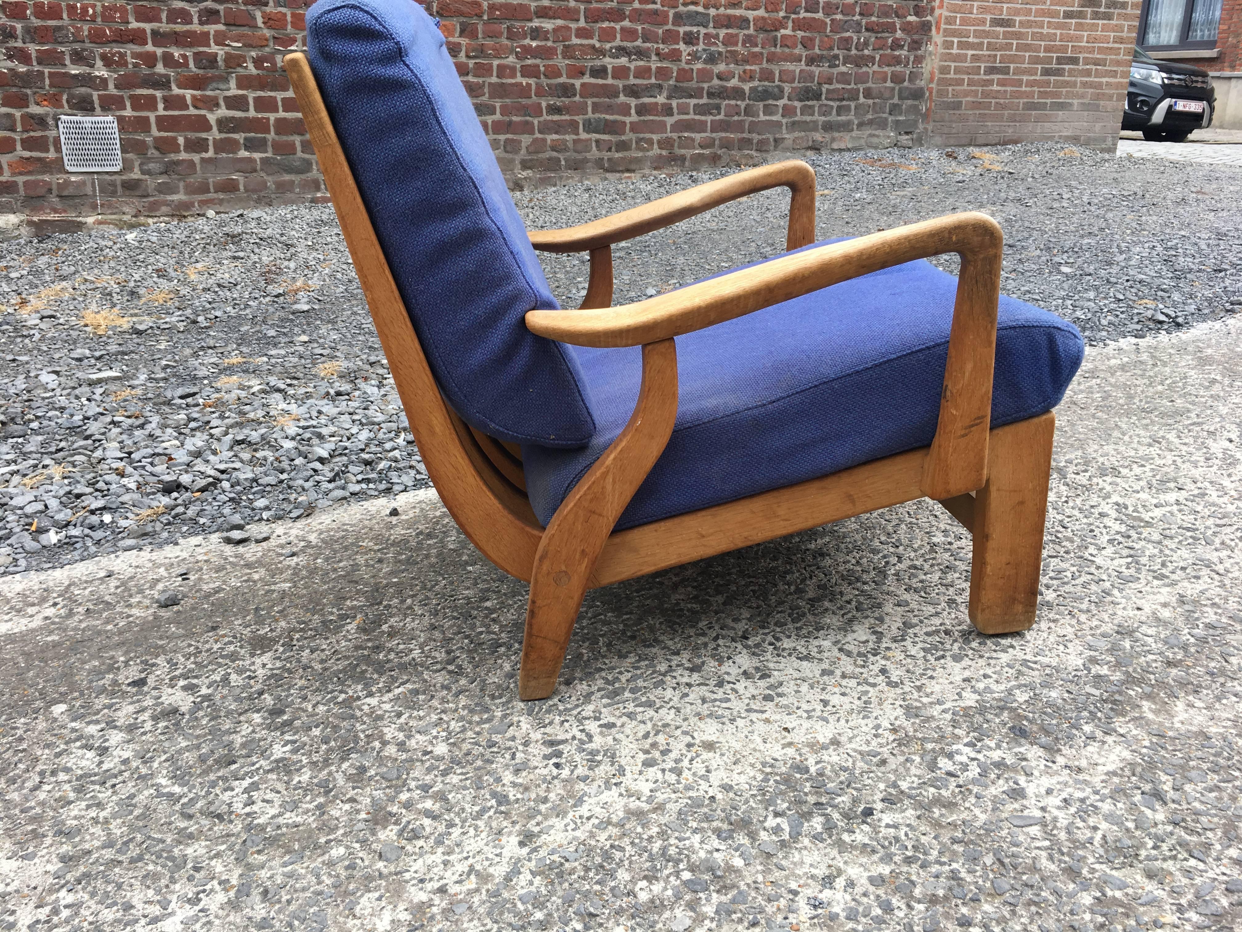 Guillerme et Chambron,  3 Armchairs, Edition Votre Maison, 1980 In Good Condition For Sale In Saint-Ouen, FR