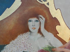 Pierre Petit, "Son Secret Est Un Mystère", Oil on Canvas, Signed