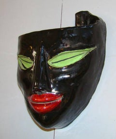 Michel Rivière, Atelier Claude Tabet, Ceramic Mask circa 1950-1960