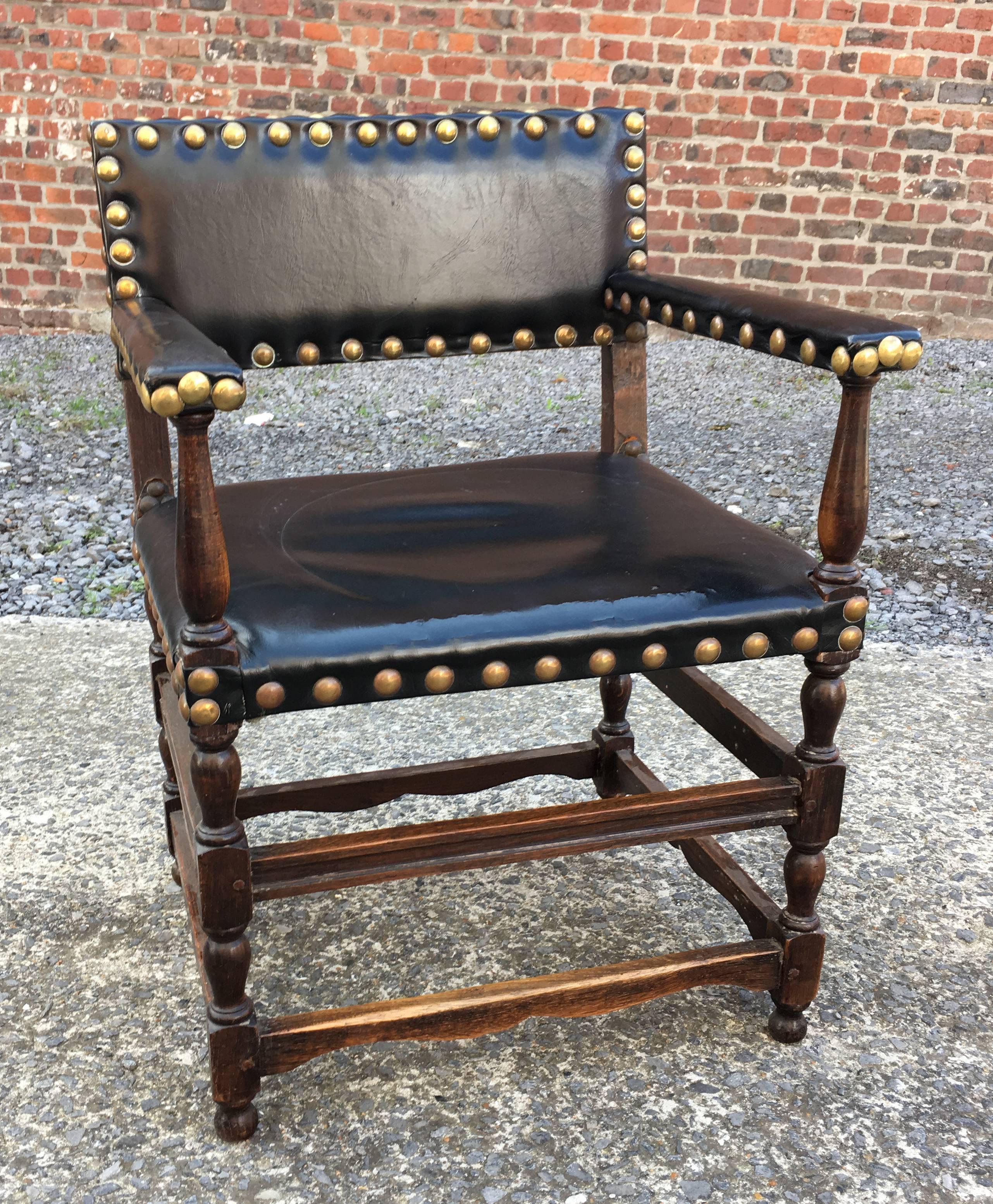 European 2 Louis XIII Style Armchairs circa 1900 2 Different Models Sold Individually For Sale