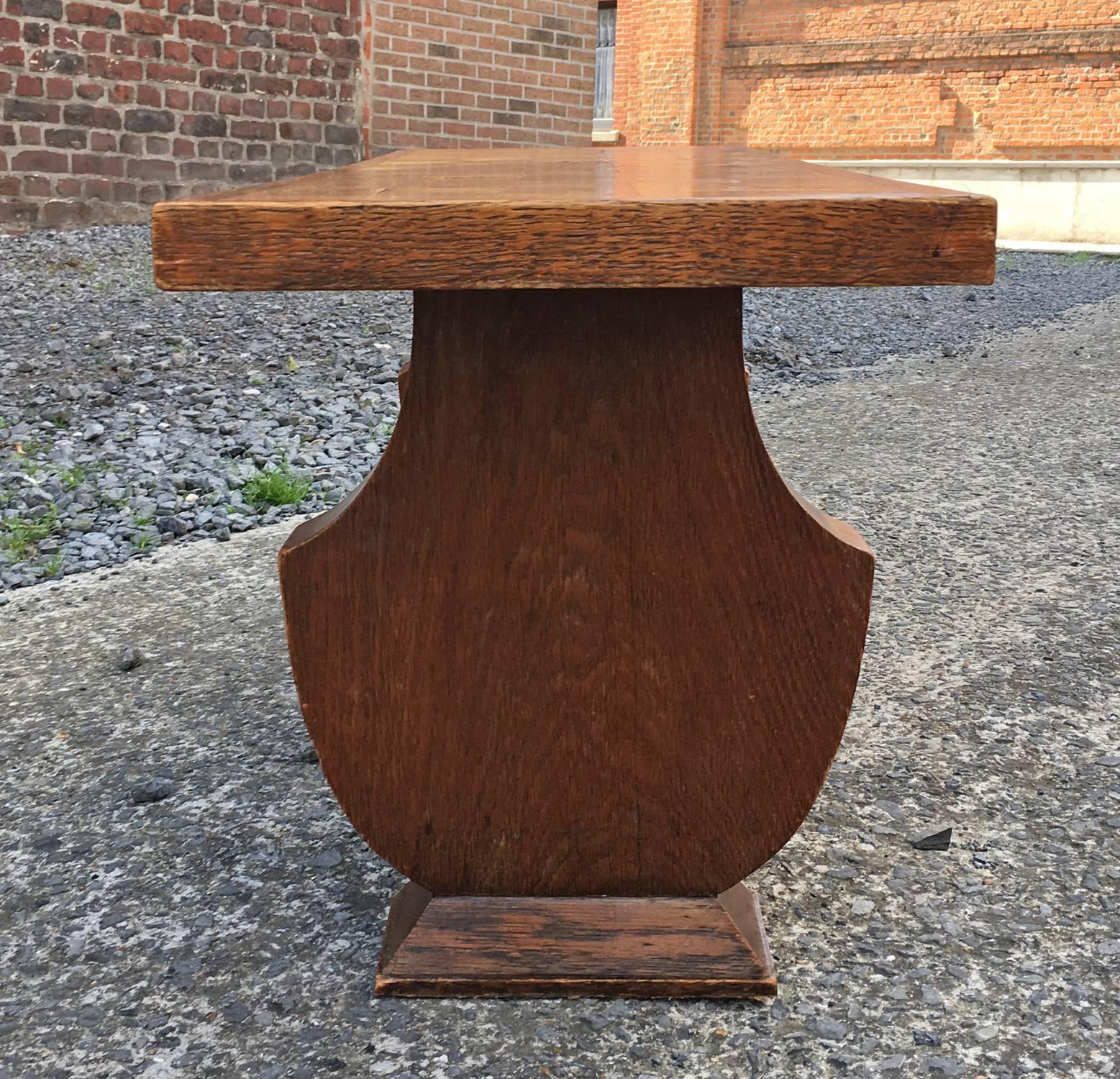 Art Deco In the Style of Jean Charles Moreux, Oak Coffee Table, circa 1940
