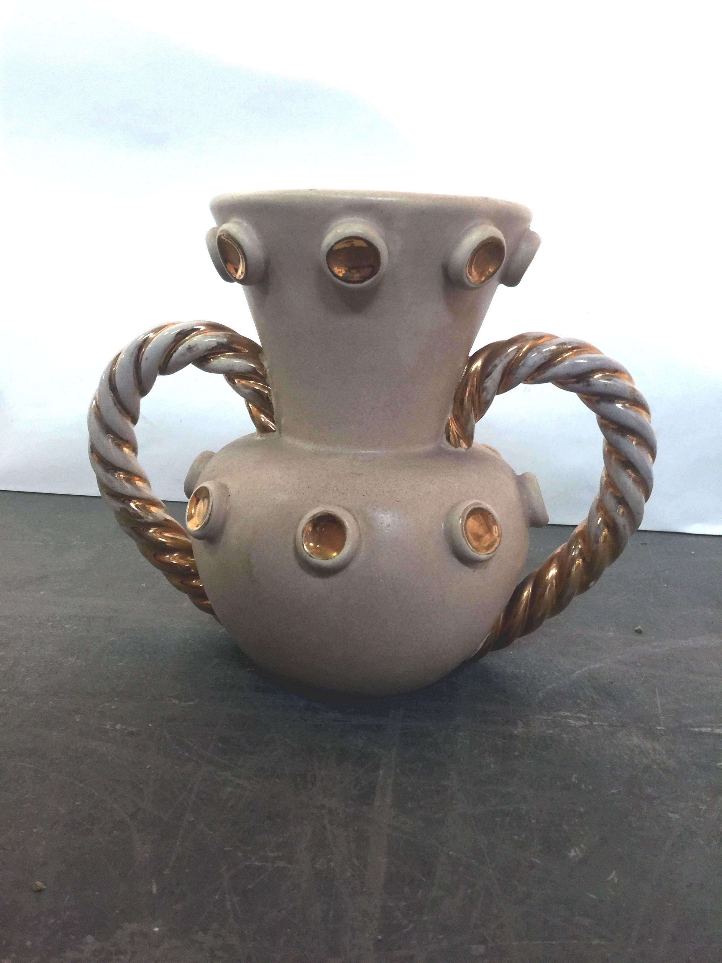 Louis Giraud ceramic vase, Vallauris, circa 1970.