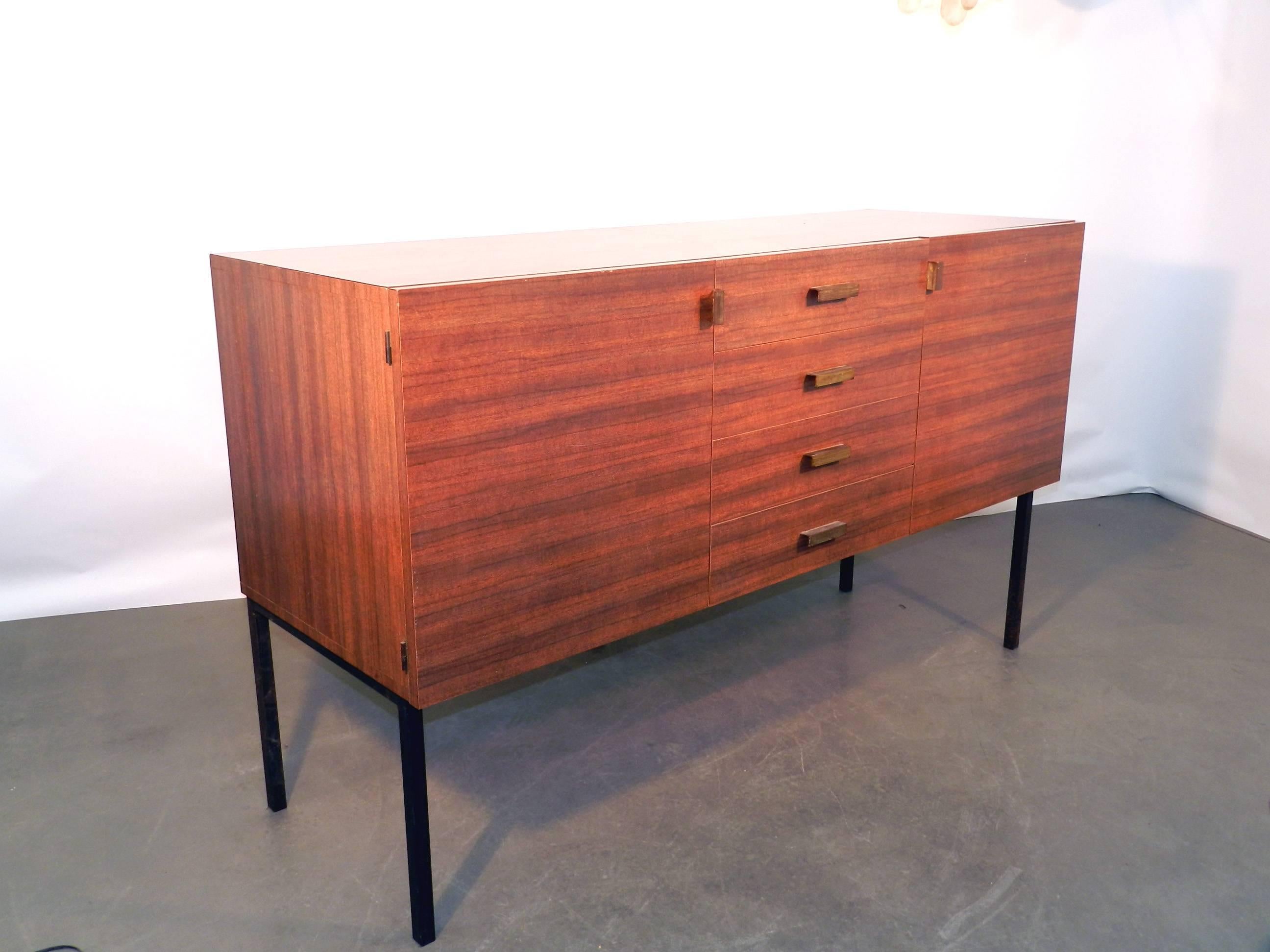 Mid-Century Modern 1950s Sideboard in Laminated Wood in the Style of A.R.P For Sale