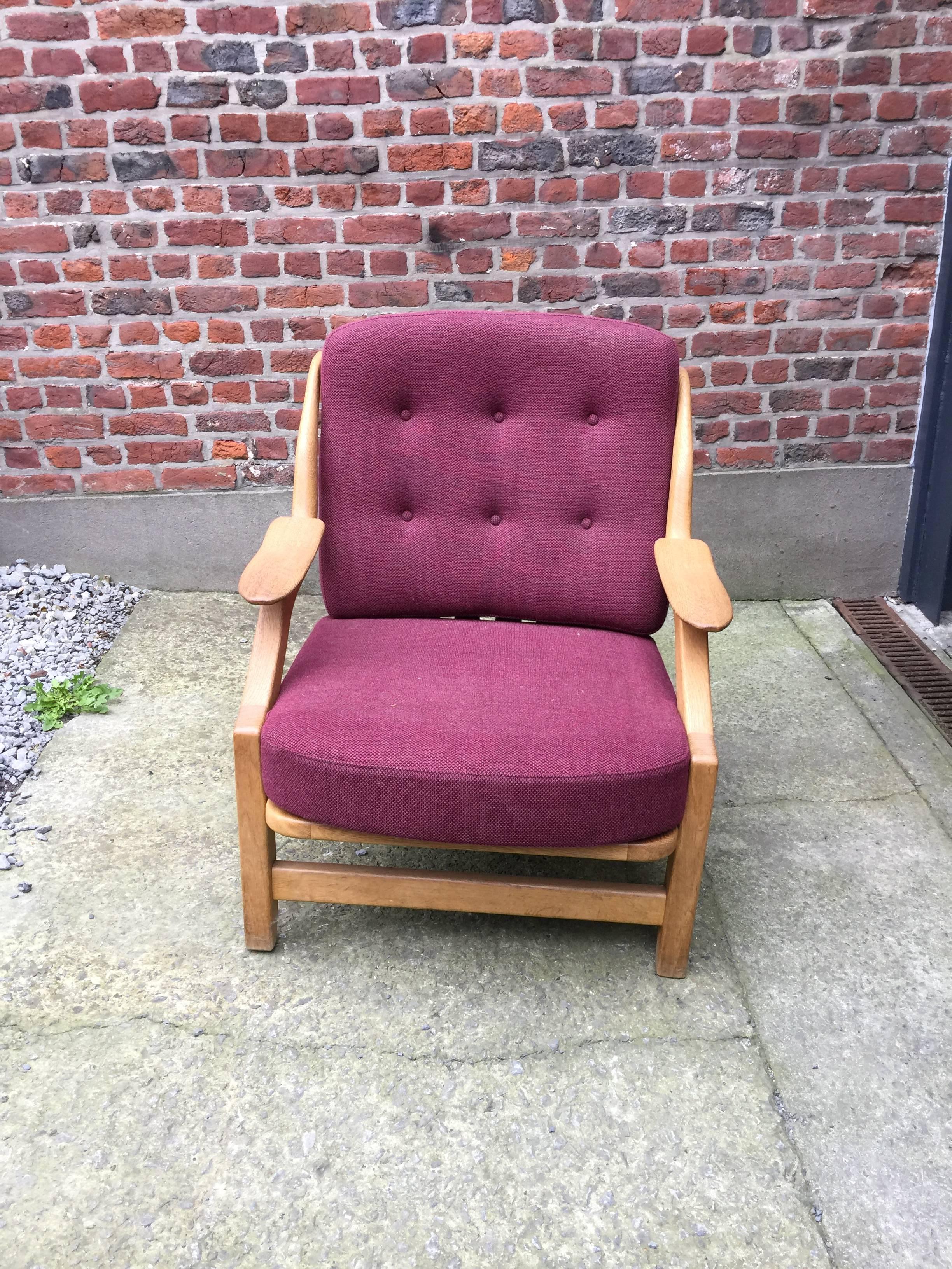 Guillerme & Chambron oak easy chair, with original fabric
Votre Maison Editor.