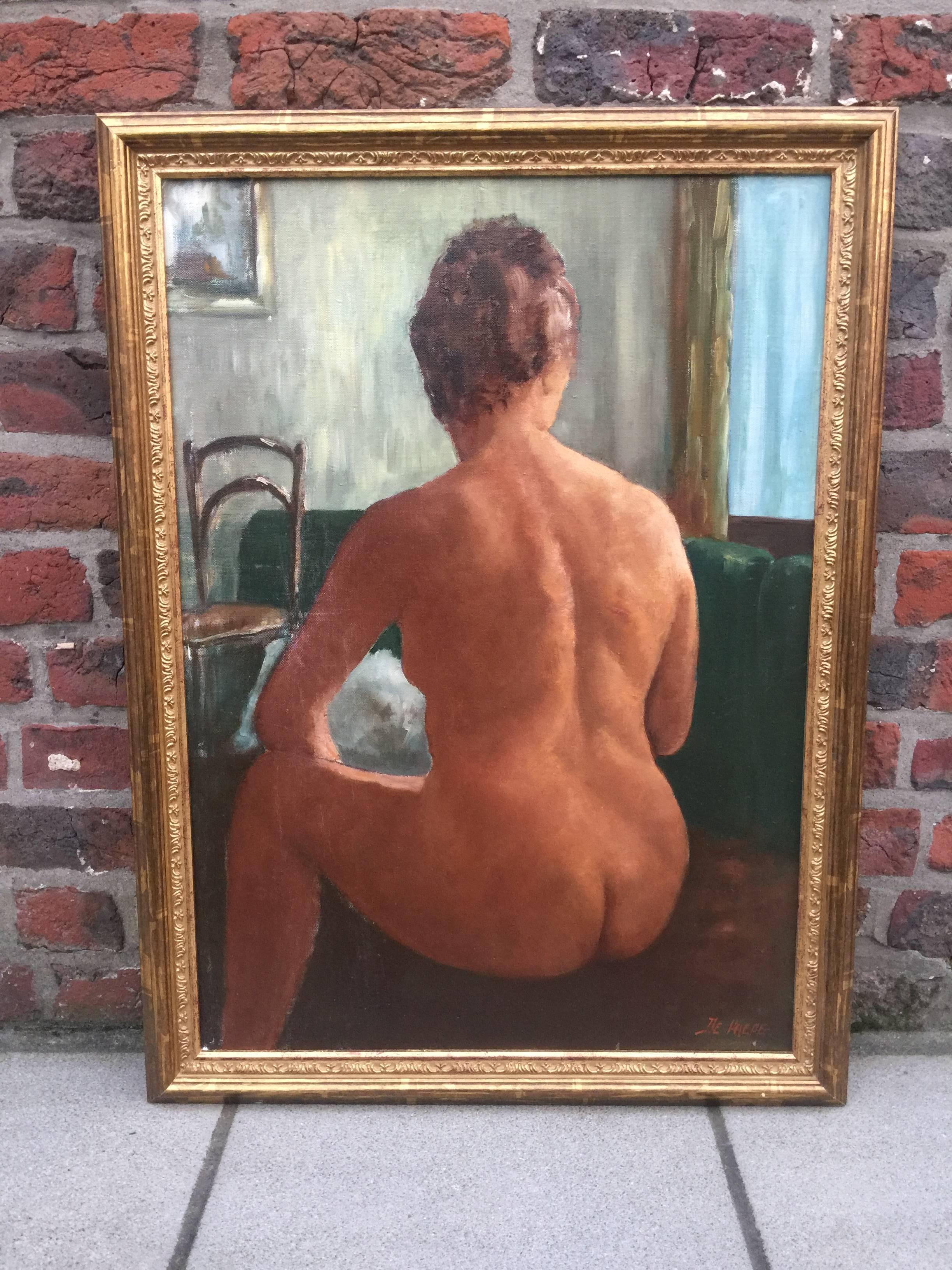 Belle Époque Jules-Evariste De Paepe, Oil on Canvas, Signed For Sale