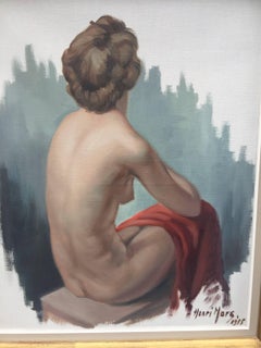 Olio su tela firmato Henri Mars e datato 1955