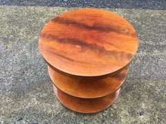 Art Deco walnut  and Nickel-Plated Metal Gueridon, attributed to Djo Bourgeois