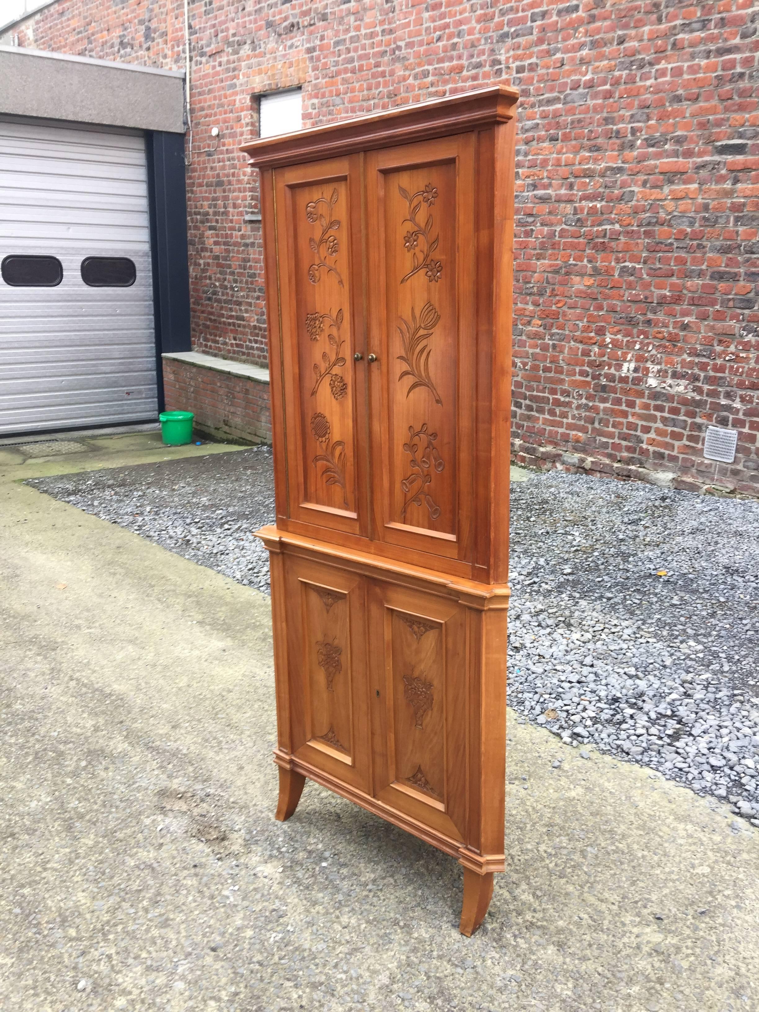 art deco corner cabinet