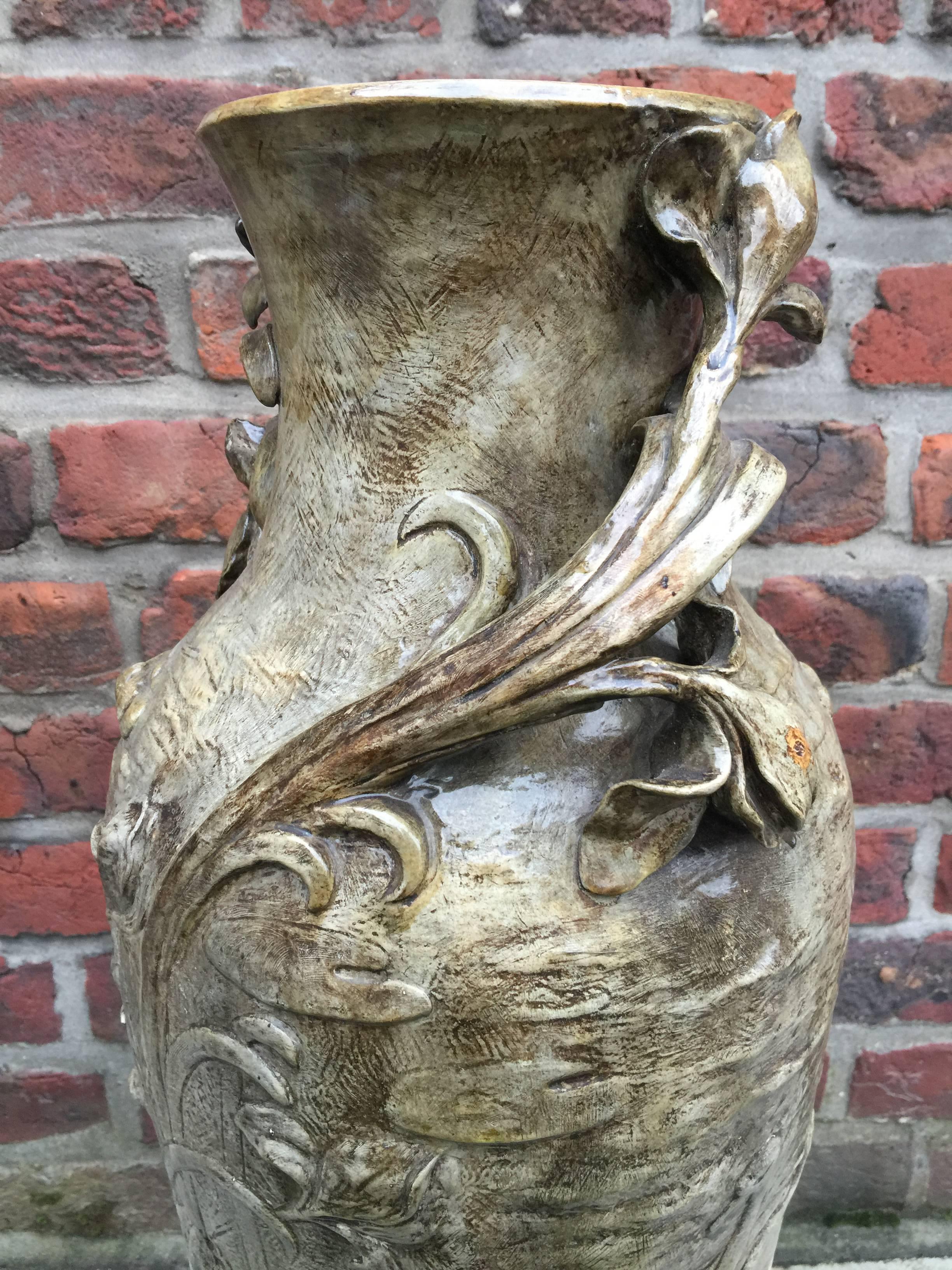 Friedrich Goldscheider Attributed Large Symbolist Vase 
