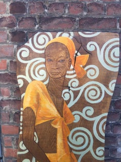 Mixed Technique, Ganzkörperporträt auf massivem Ulmenholzkarton, um 2003