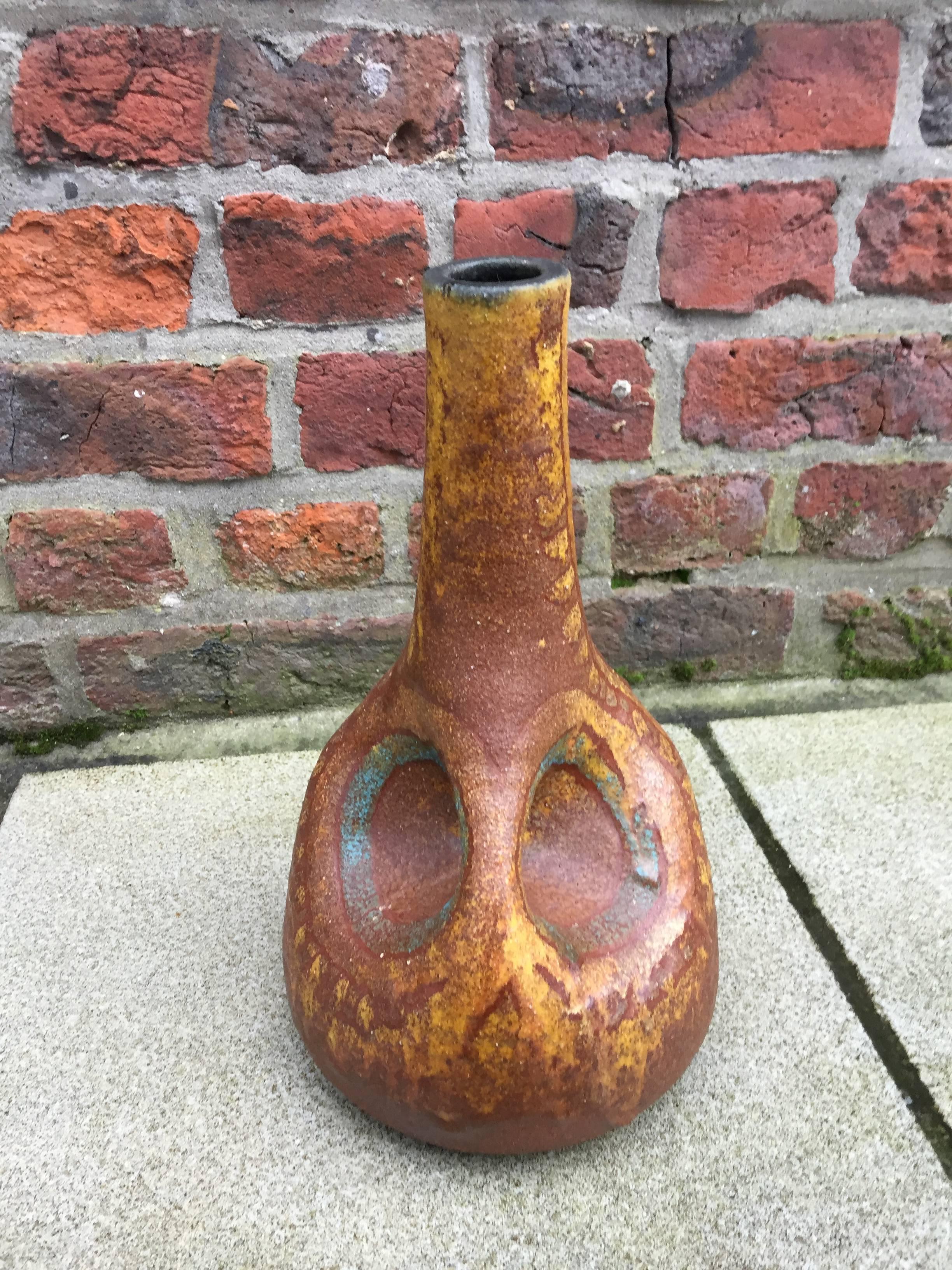 French Ceramic Vase by Accolay, circa 1960-1970 For Sale