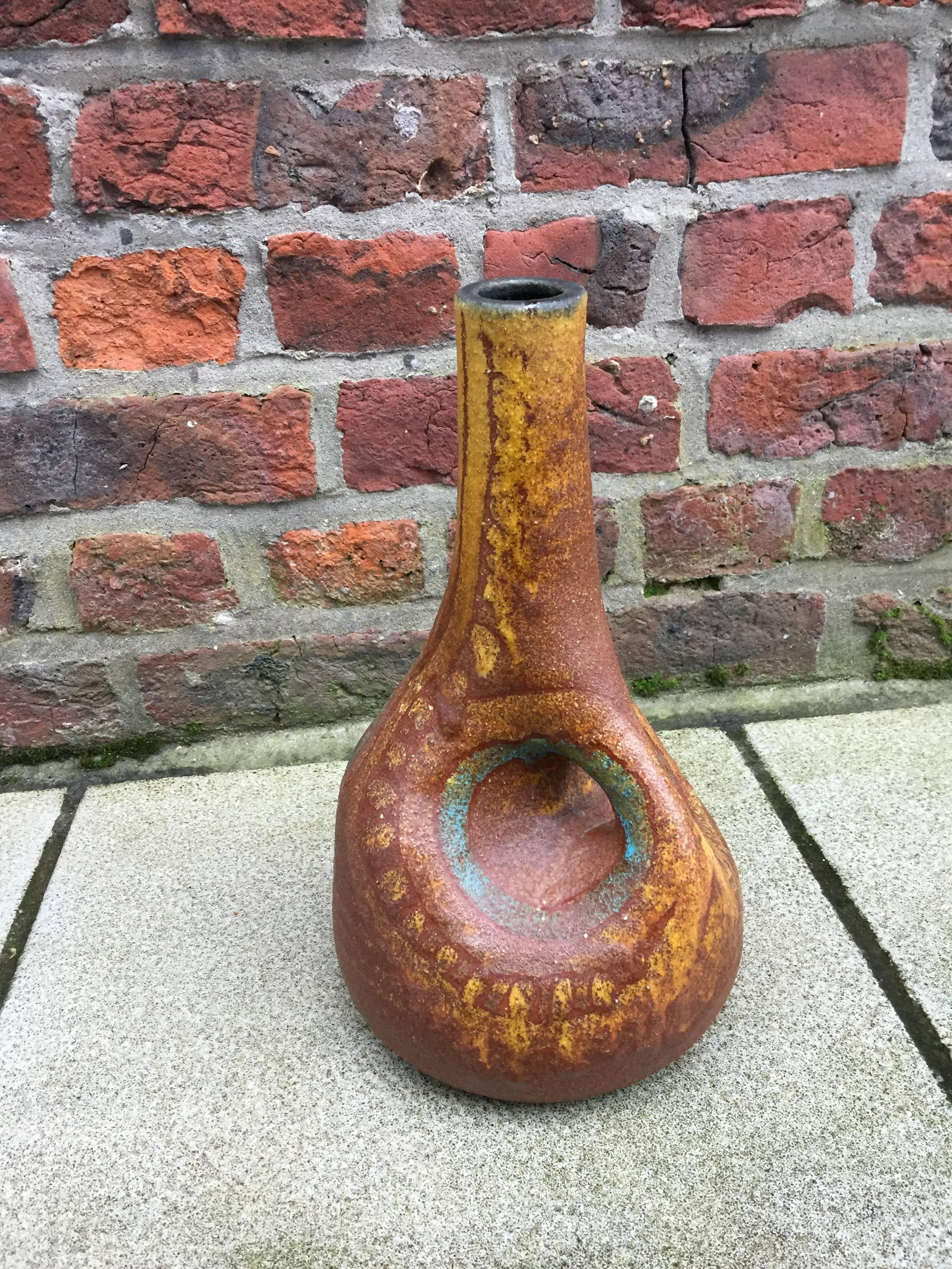 Ceramic Vase by Accolay, circa 1960-1970 In Excellent Condition For Sale In Saint-Ouen, FR