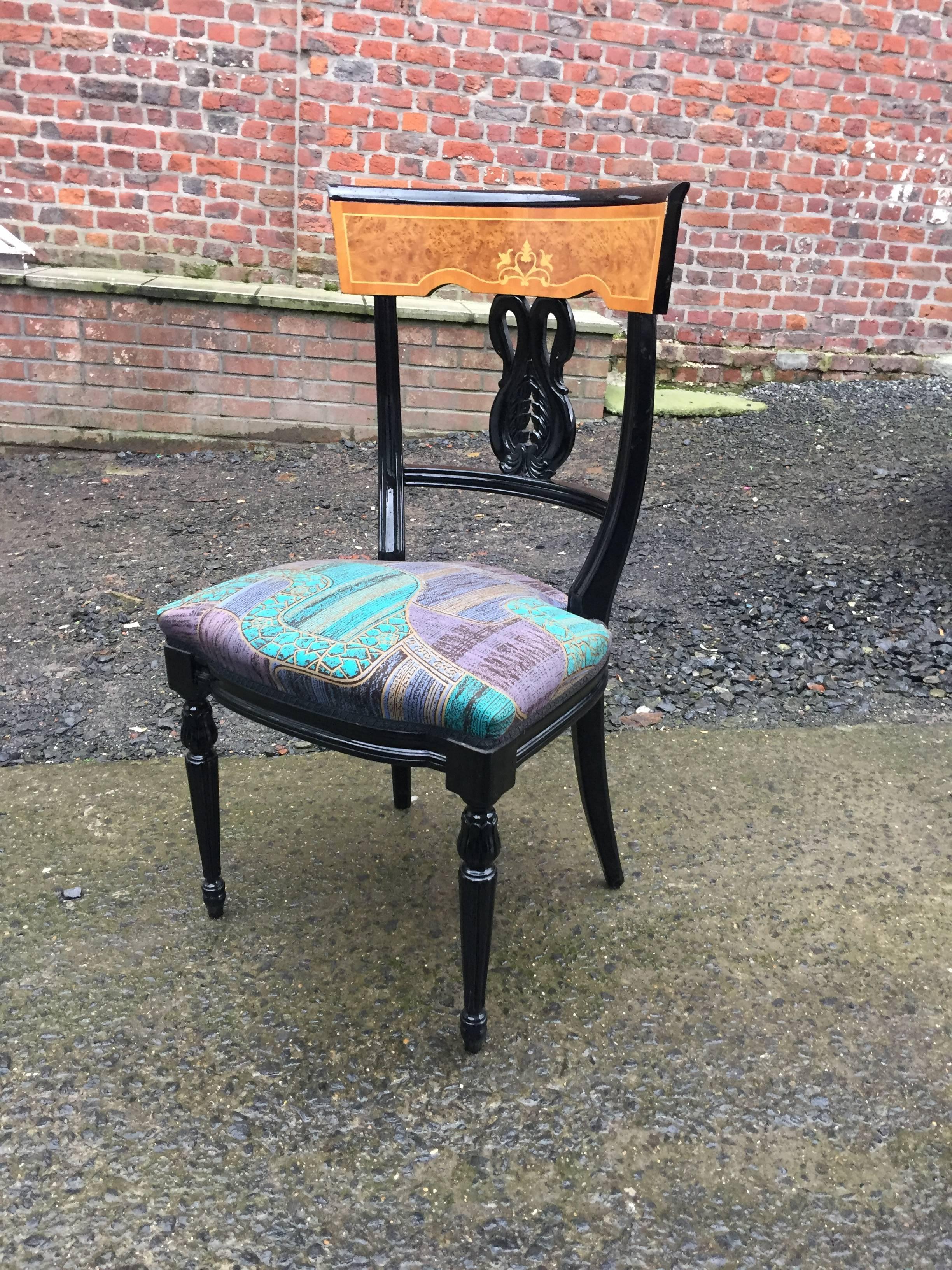 Six Neoclassical chairs circa 1970 For Sale 1