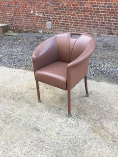 Paolo Piva, 4 poltrone in pelle, Edizione Wittmann, circa 1980