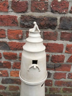 Sculpture haute originale en céramique, vers 1980