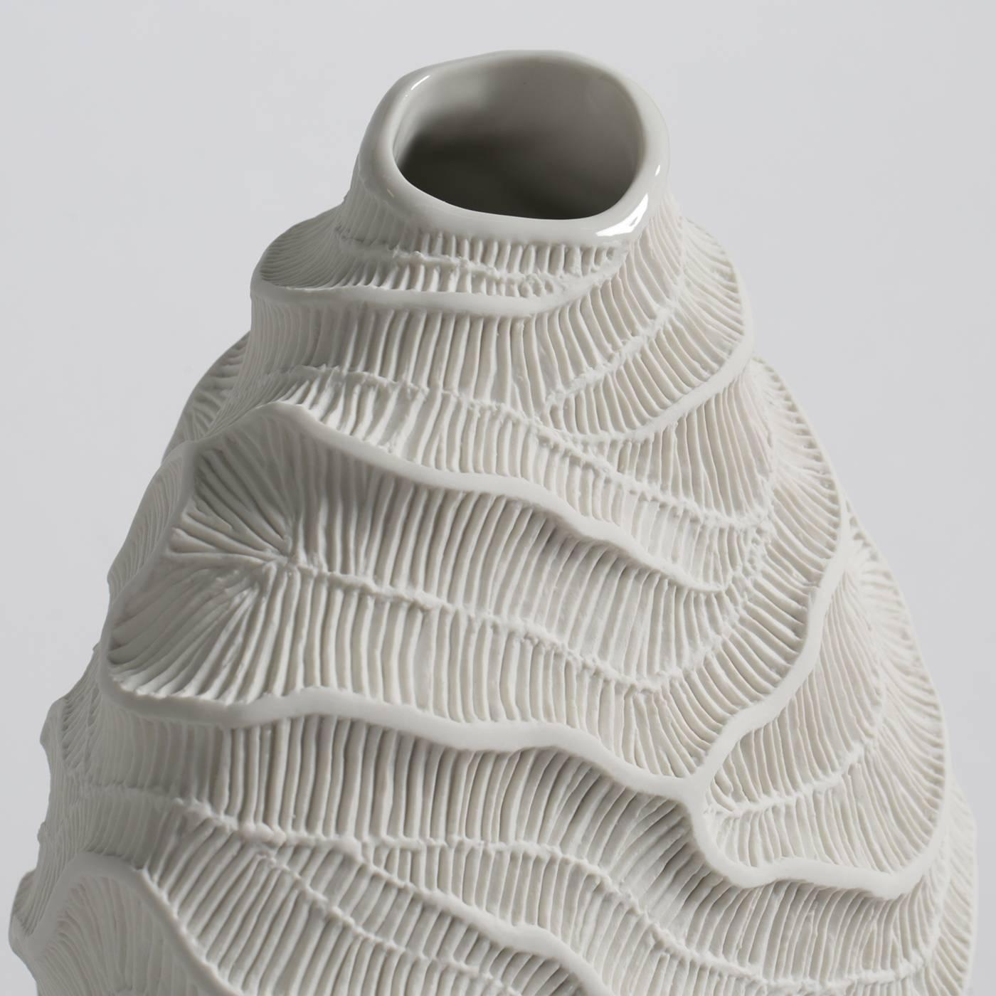 Italian Fossilia White Vase